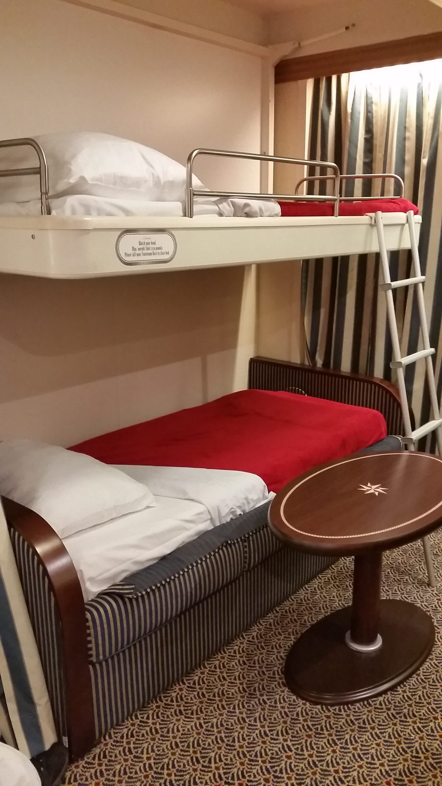 Our stateroom on the Disney Wonder