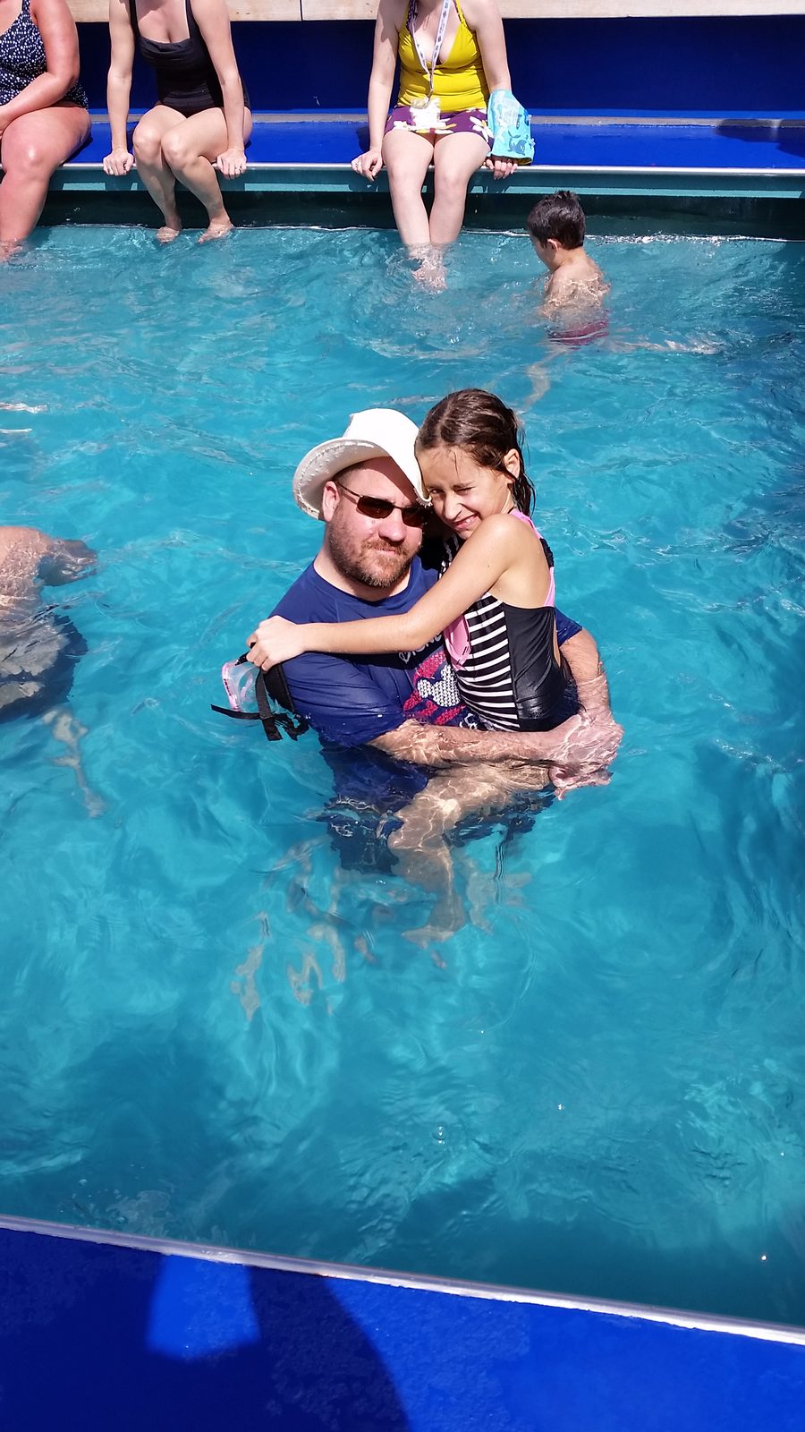 Lisa and Michael in the pool on the Wonder