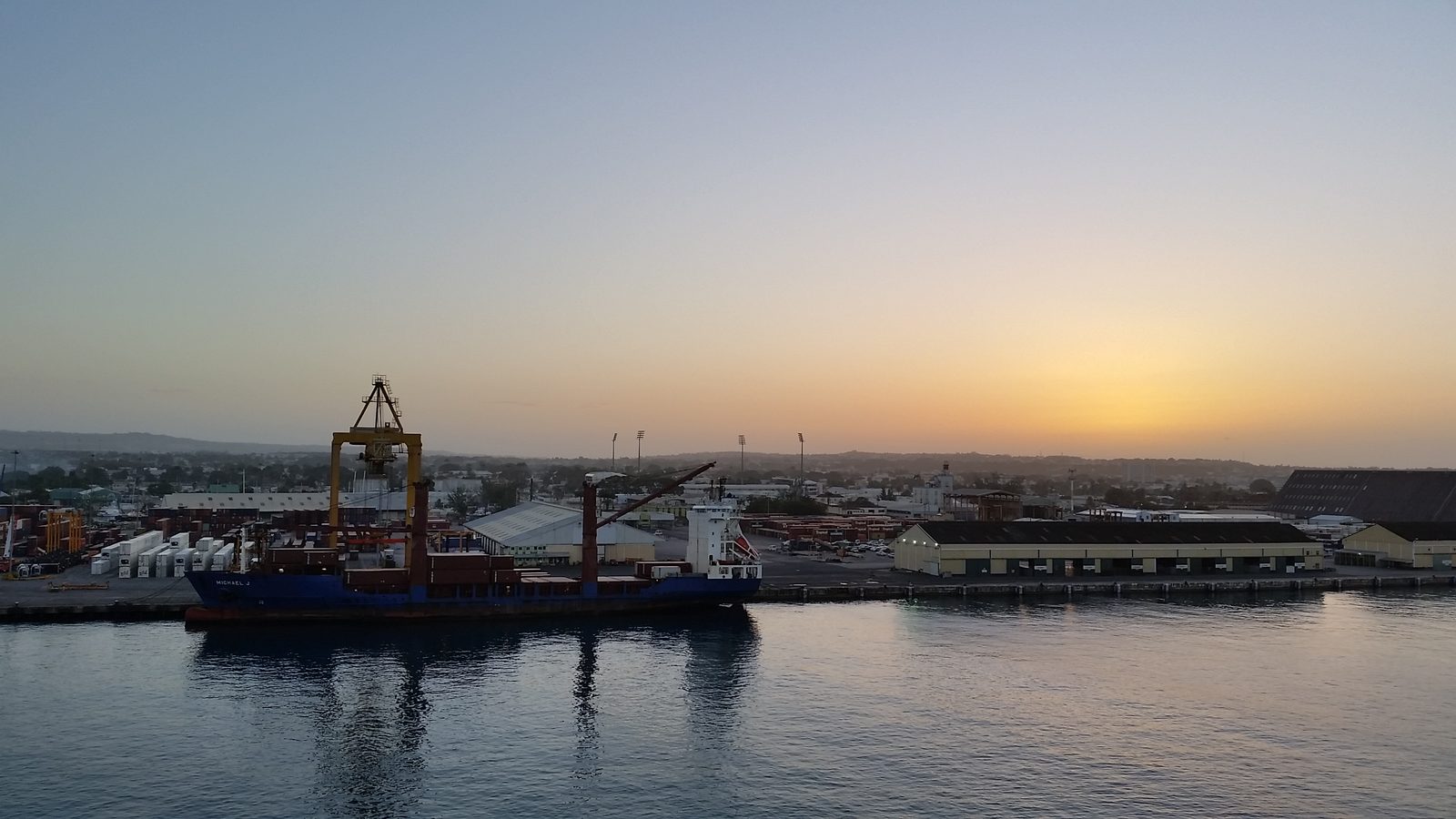 Sunrise arrival in Bridgetown