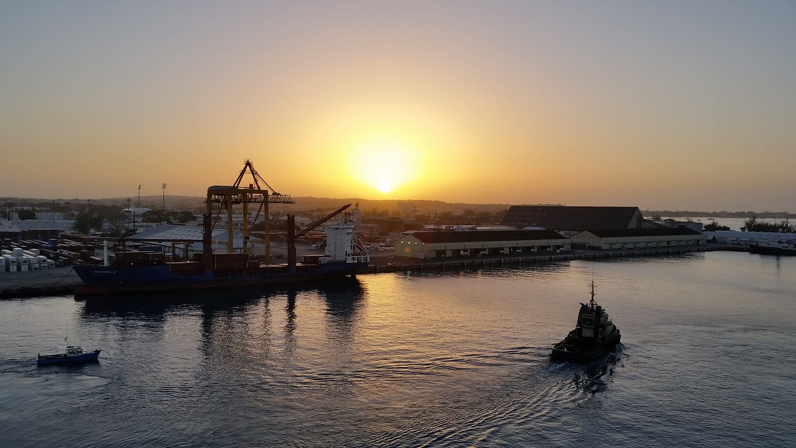 Sunrise over Bridgetown from the Wonder