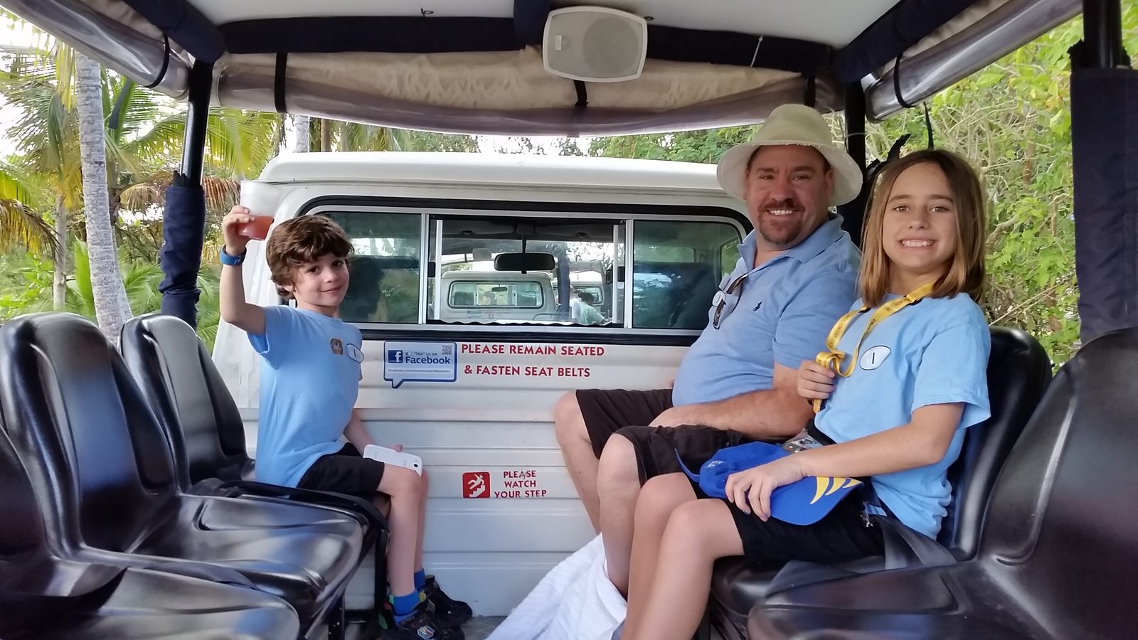 Boarding the safari truck