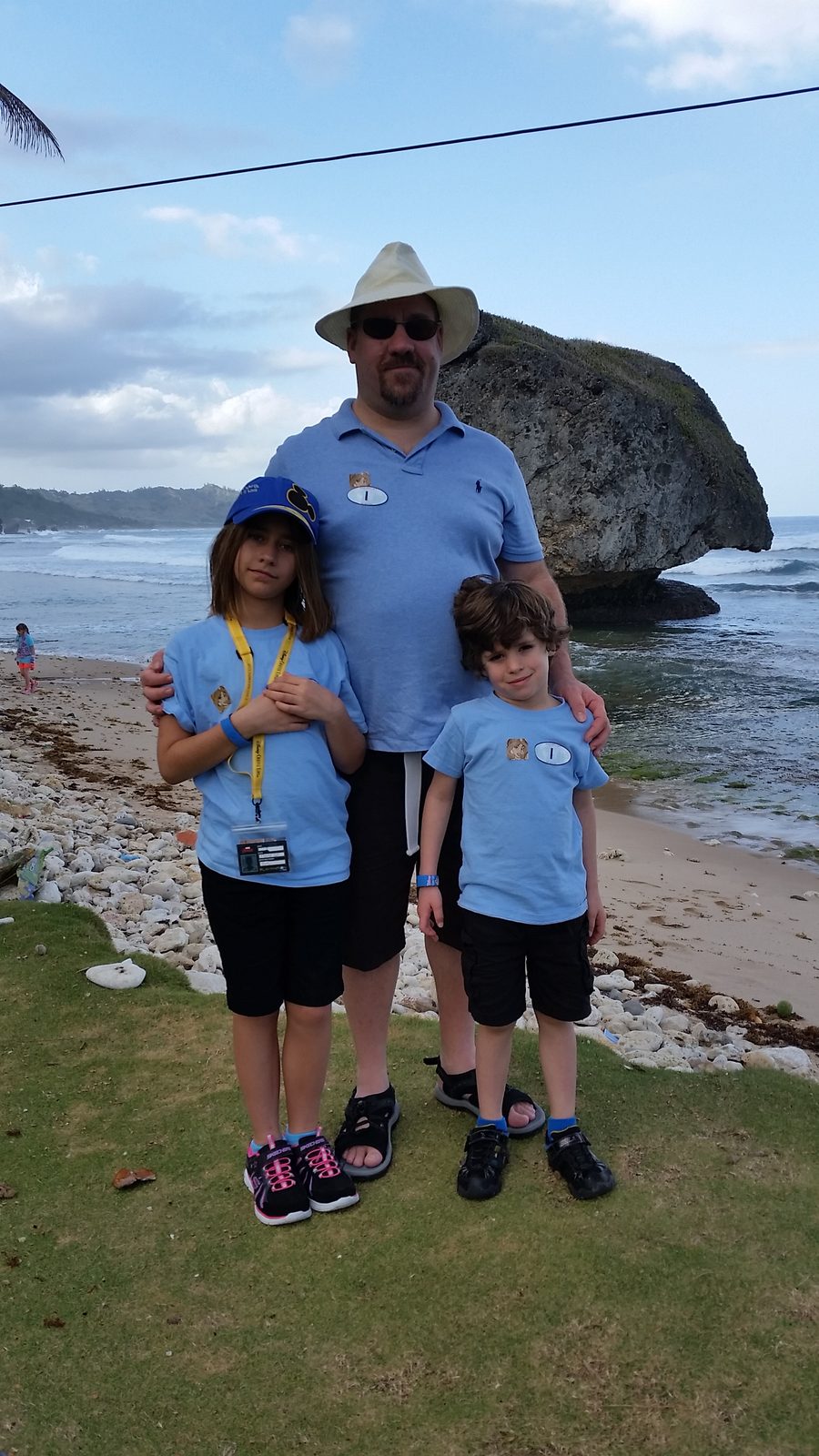 Lisa, Thomas and me on the Barbados coast