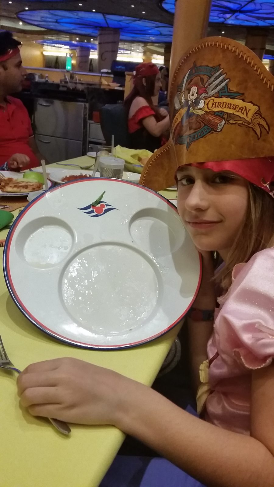 Lisa at dinner on Pirate Night