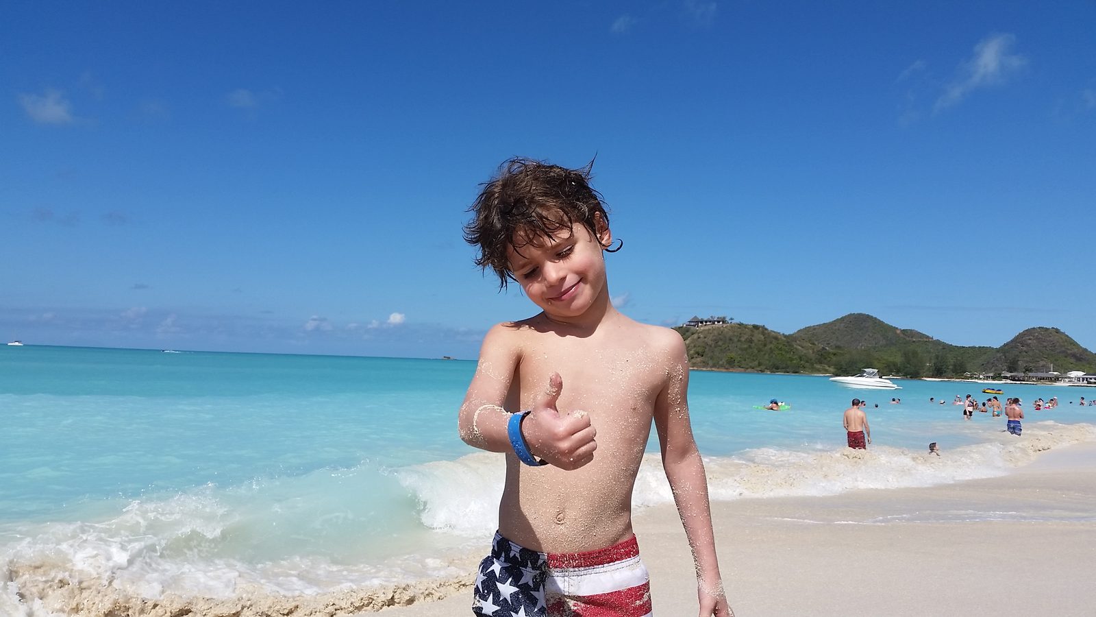 Thomas gives a thumbs up