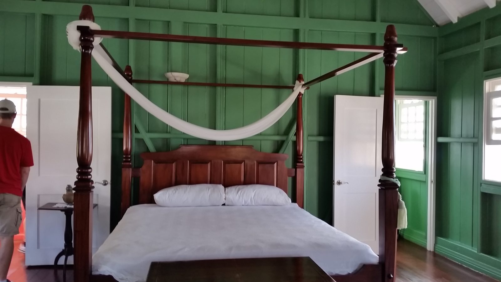 A period bedroom at Fairview Great House