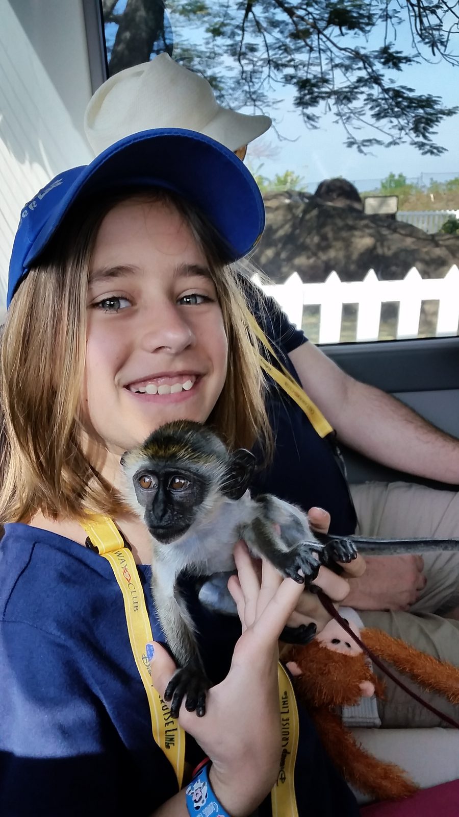 Lisa holding the monkey