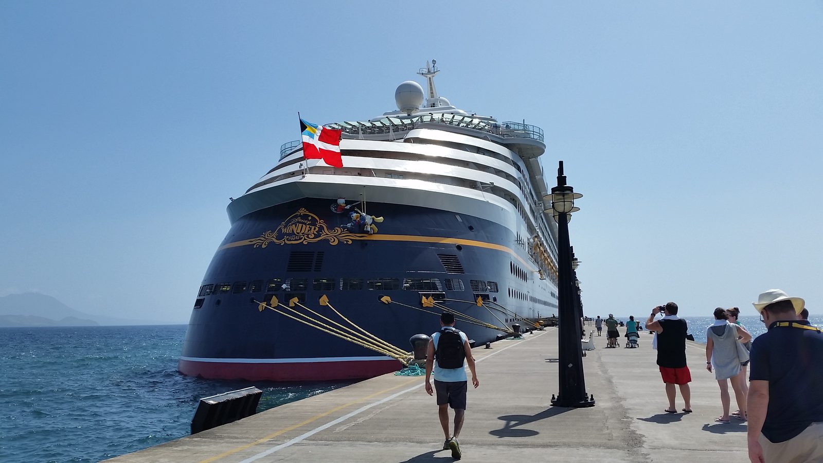 The Disney Wonder docked at Basseterre