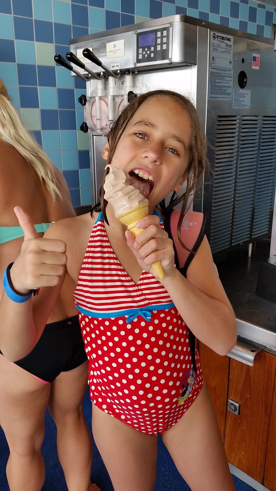 Lisa with free soft serve on the Wonder