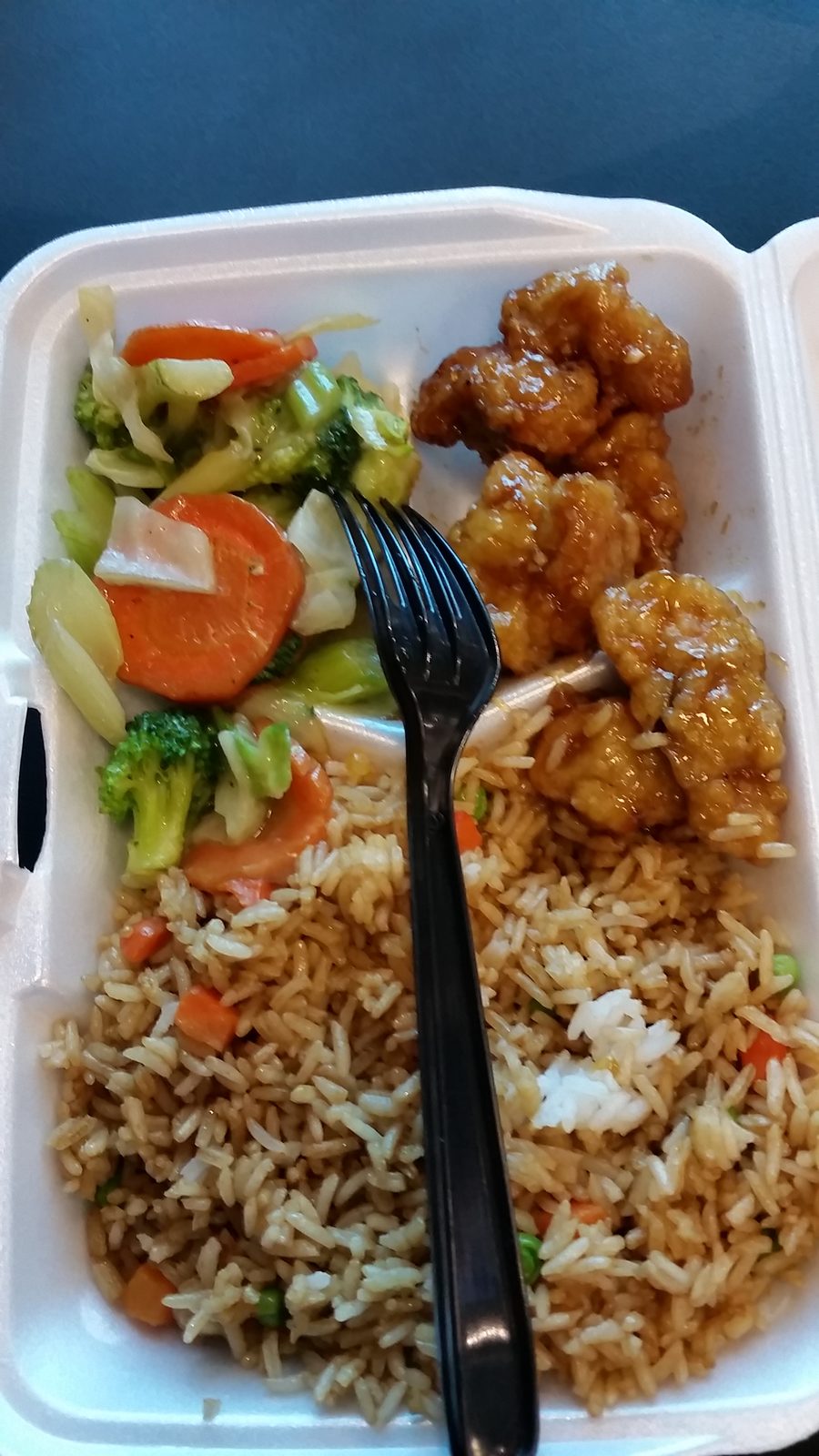 Airport fried rice to tide us over in Miami
