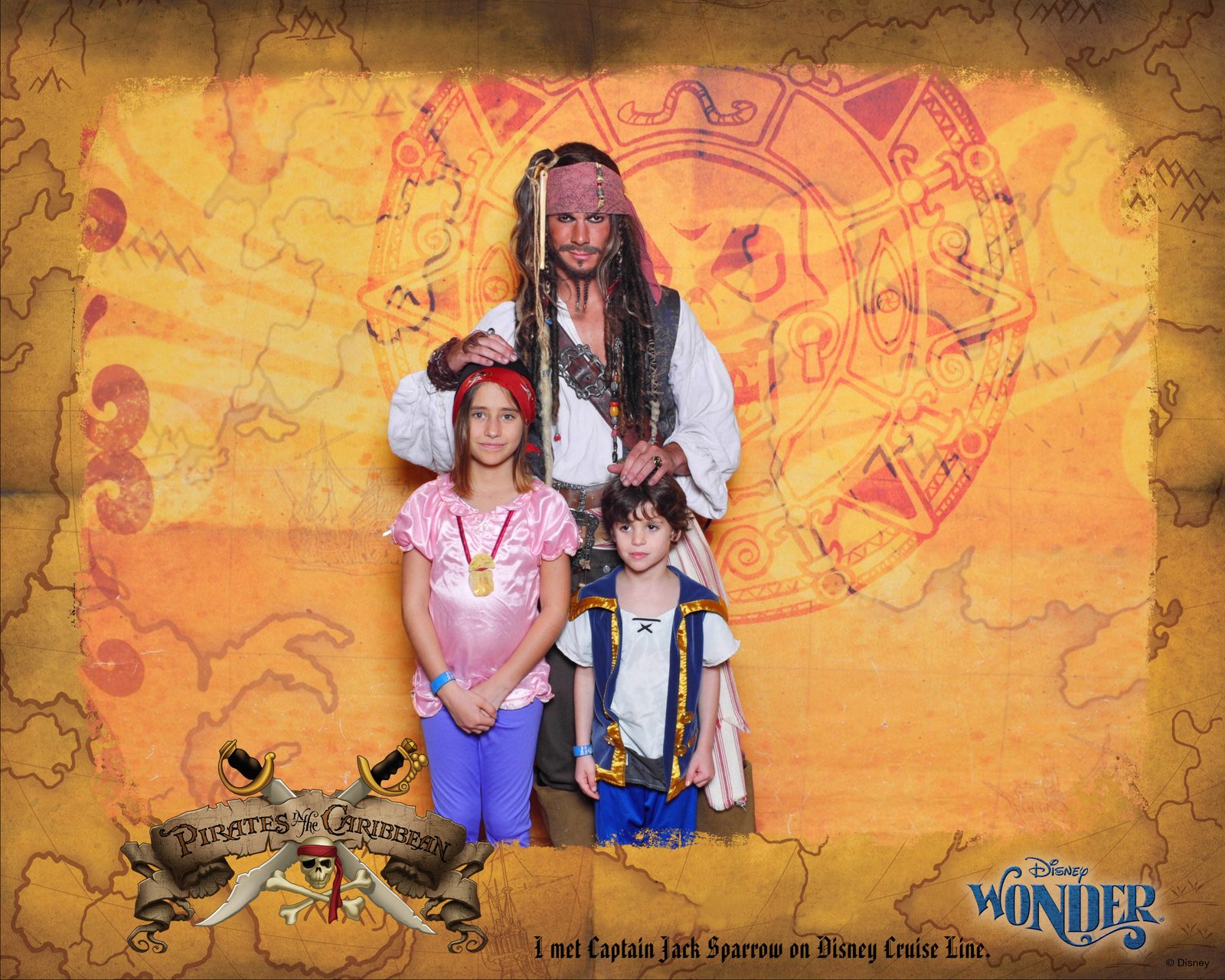 Lisa and Thomas meet Captain Jack Sparrow