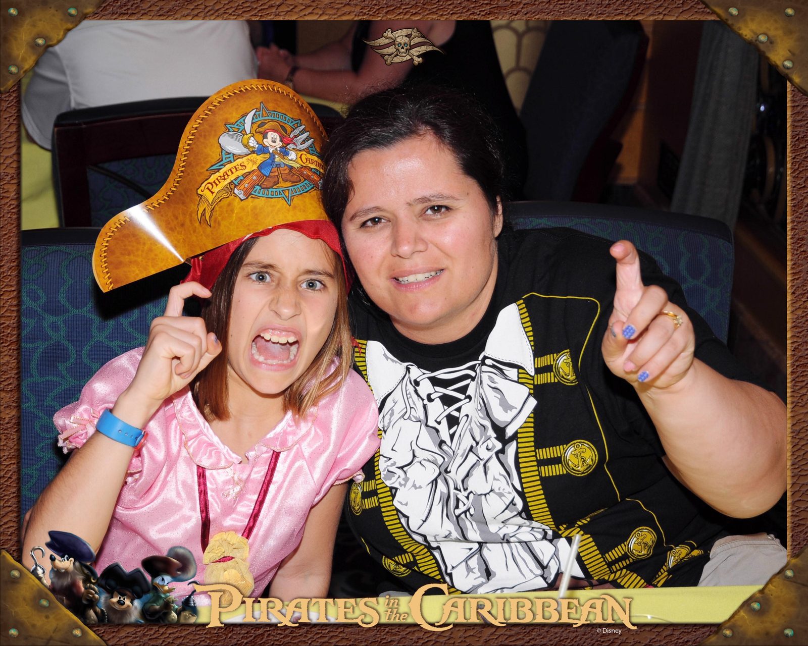 Lisa and Kathy hamming it up on Pirate Night