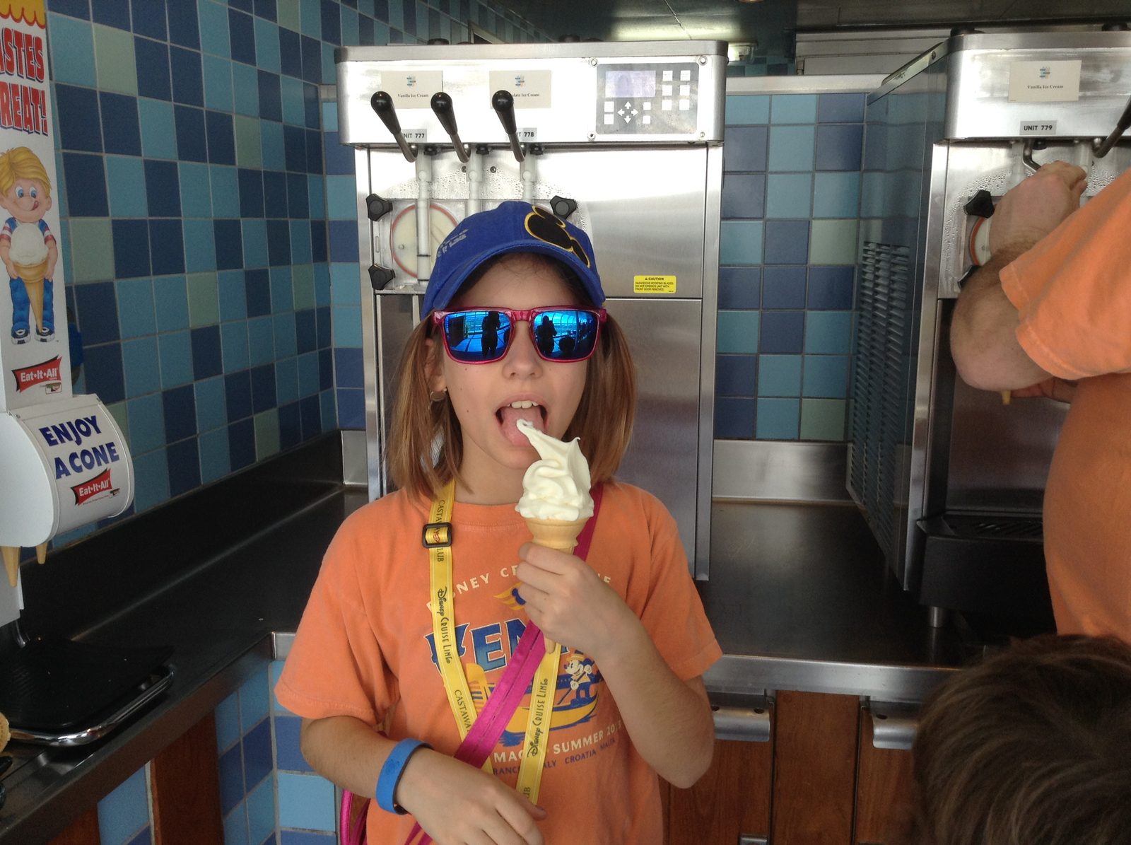 Lisa's first soft serve of the cruise