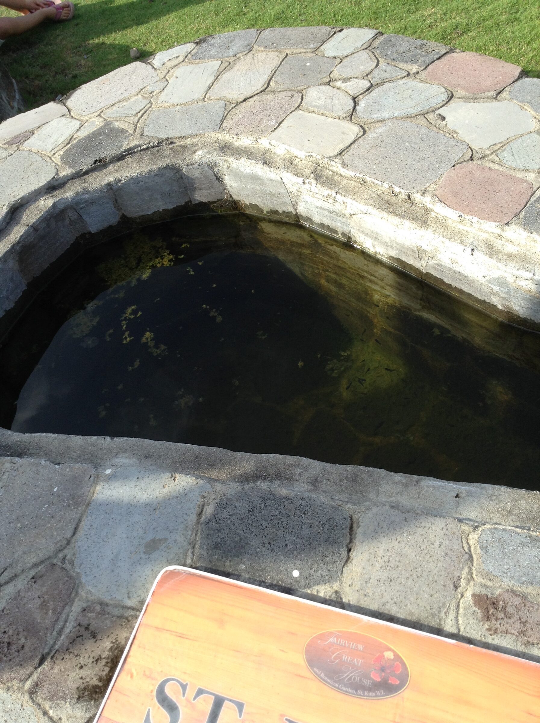 The water feature at Fairview Great House