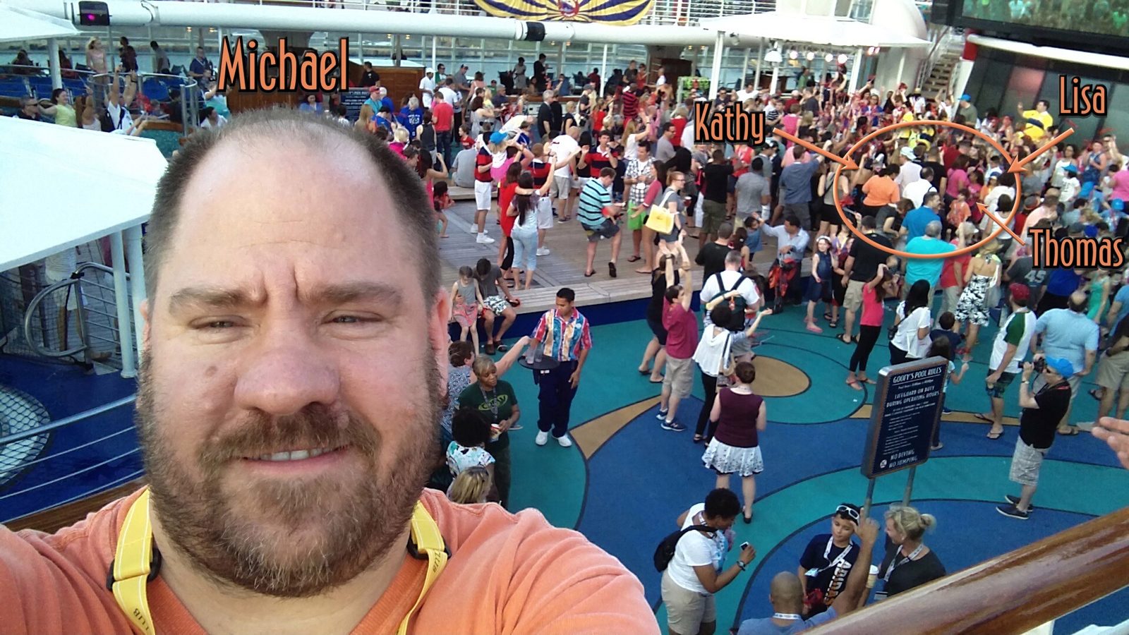 Me at the Sail Away party as we pulled out of San Juan