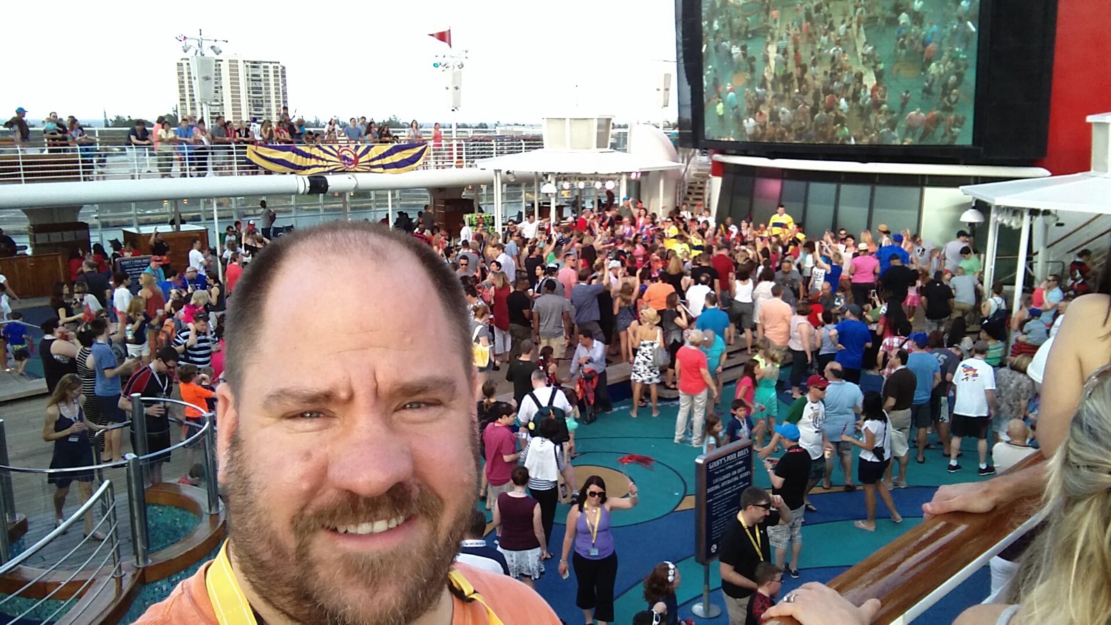 Me in the crowd at the Adventures Away deck party
