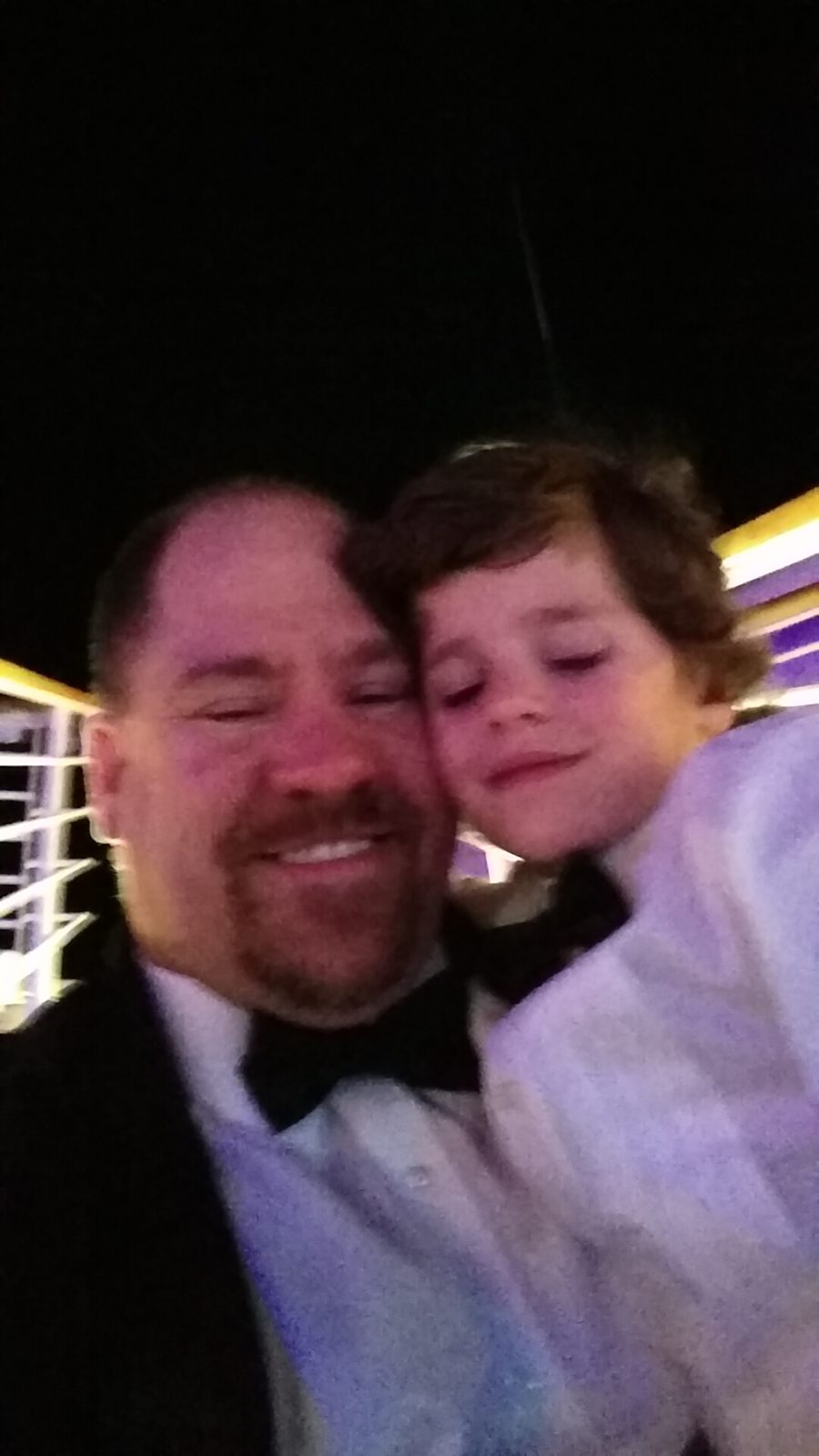 Thomas and me dressed up for Formal Night