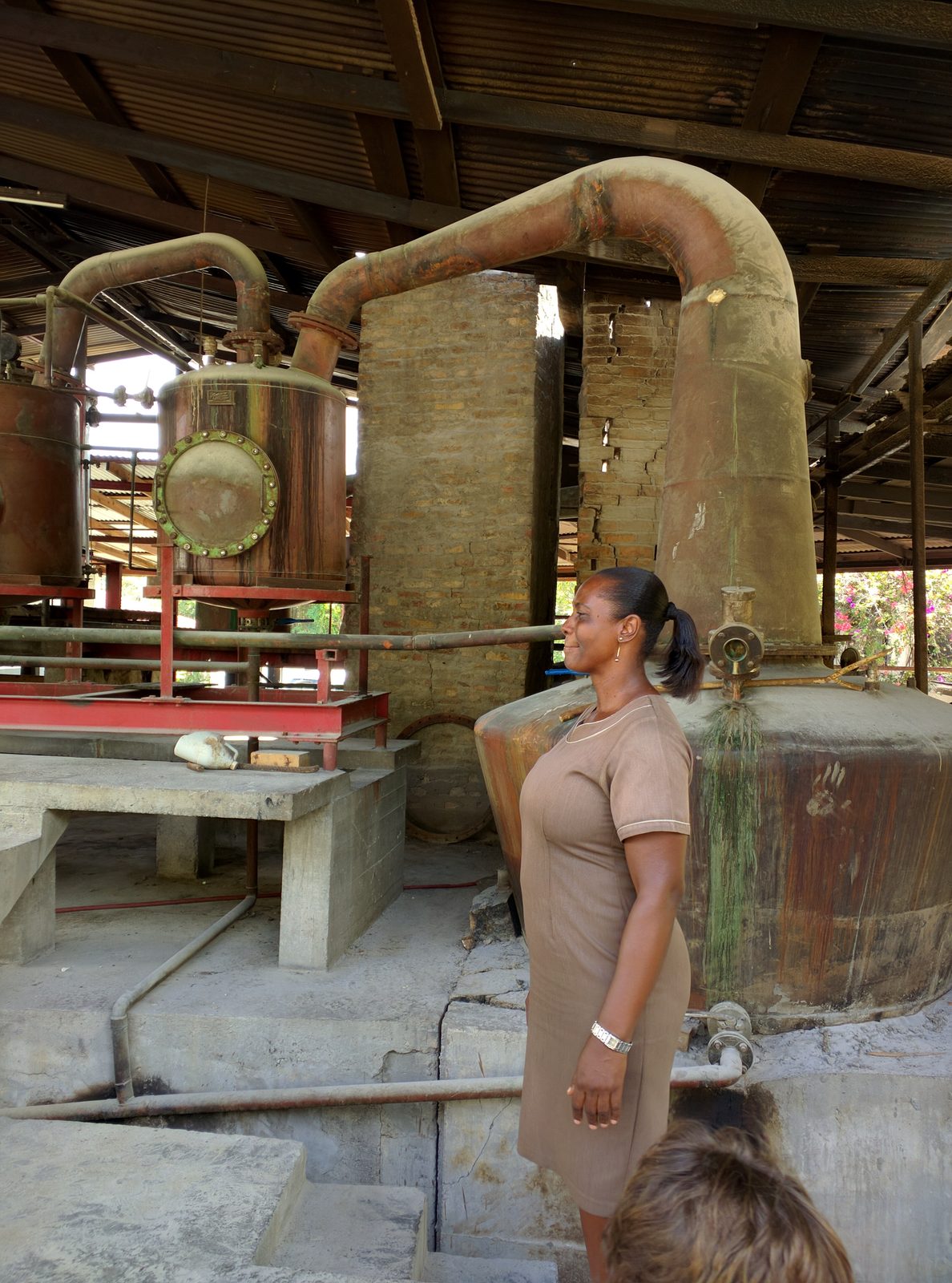 River Antoine, where sugar cane juice is heated and fermented into rum