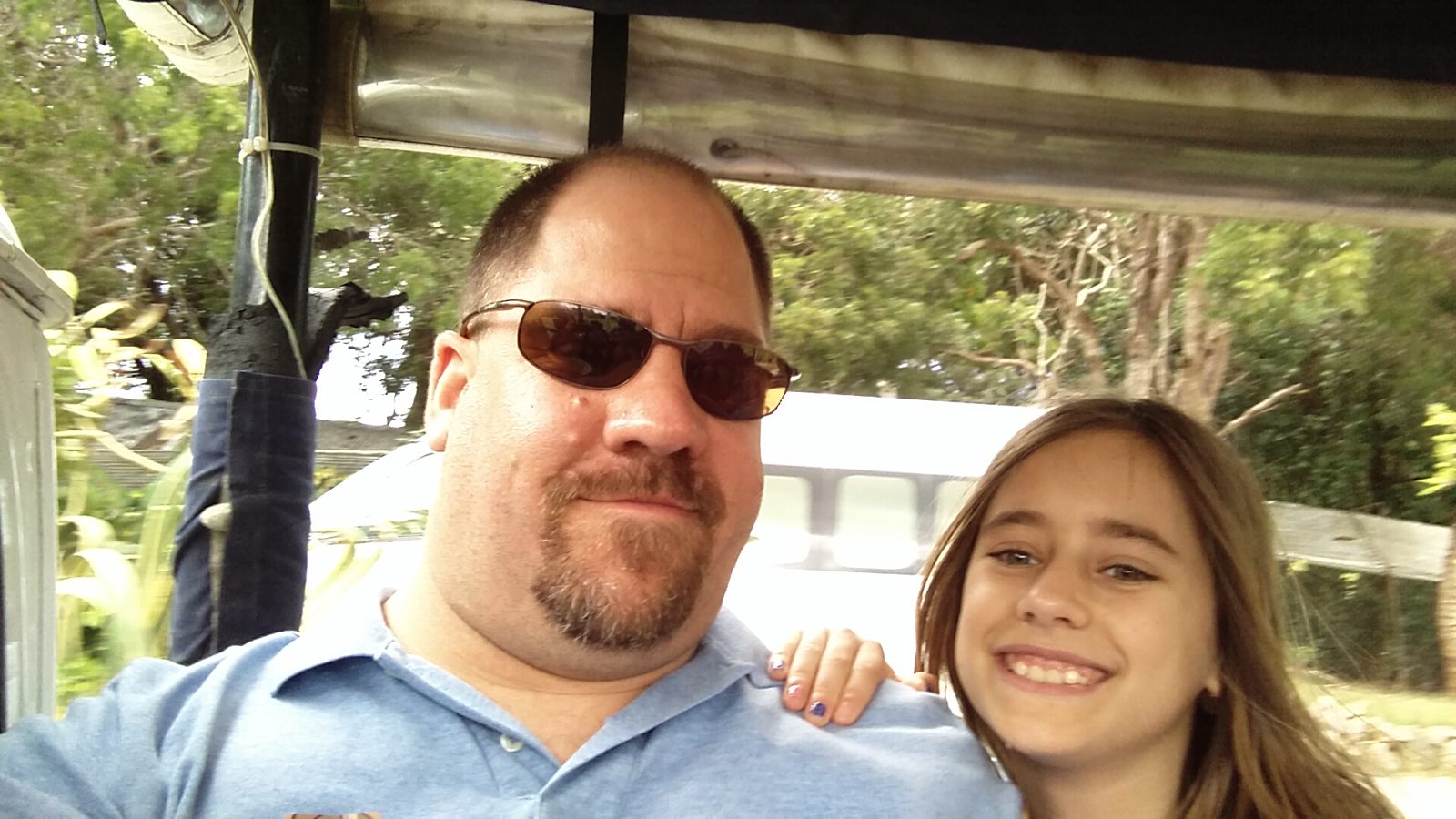Lisa and me on the Island Safari truck in Barbados