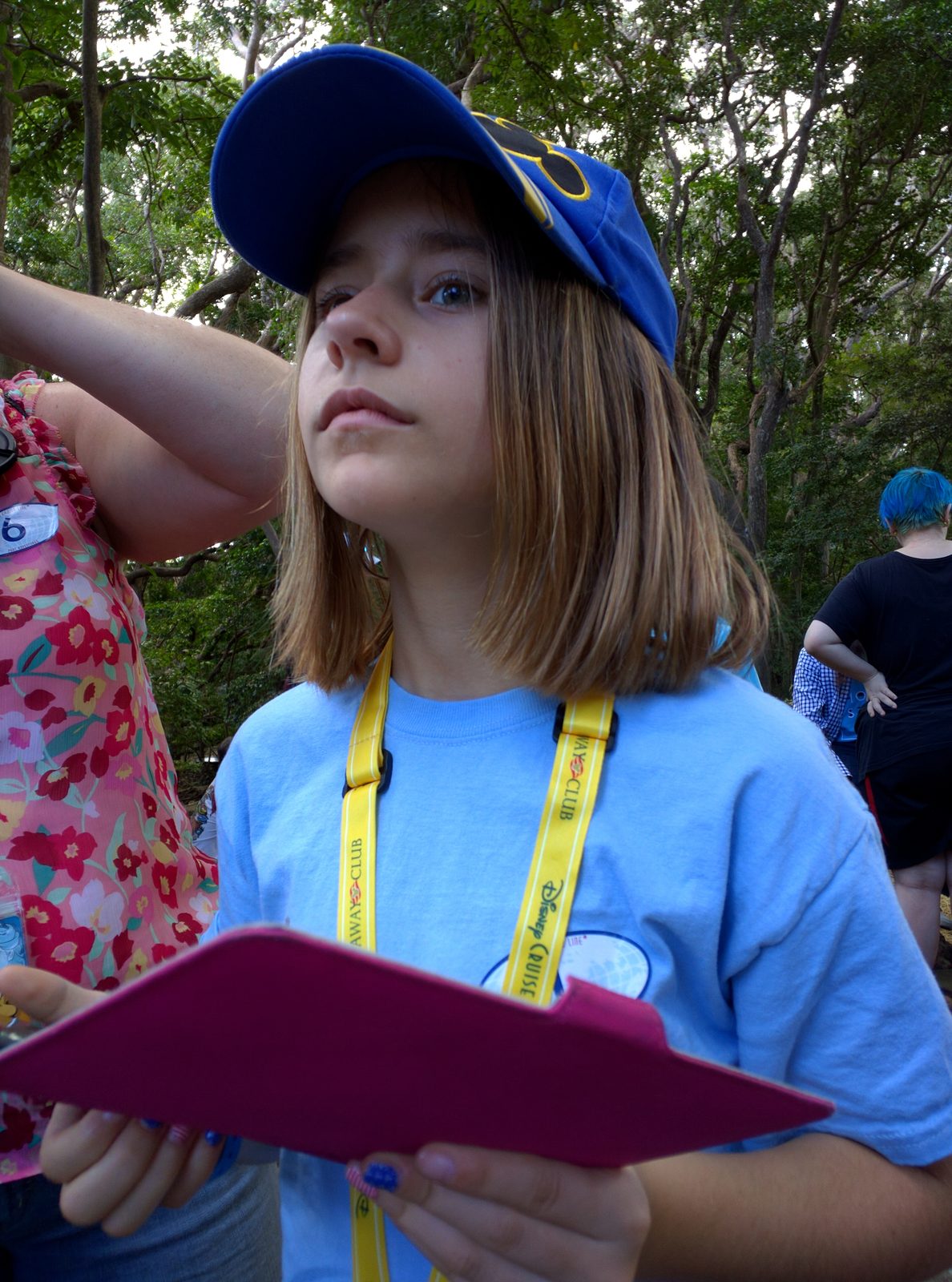 Lisa reading at the reserve