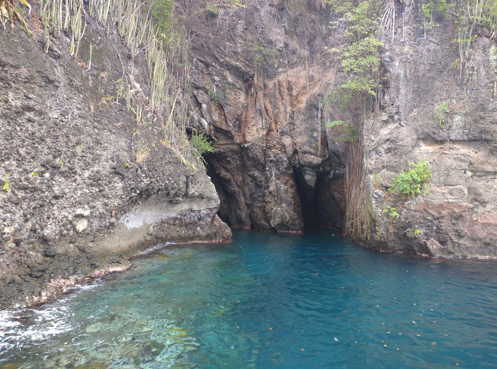 The cove where we went snorkeling at Anse Noire