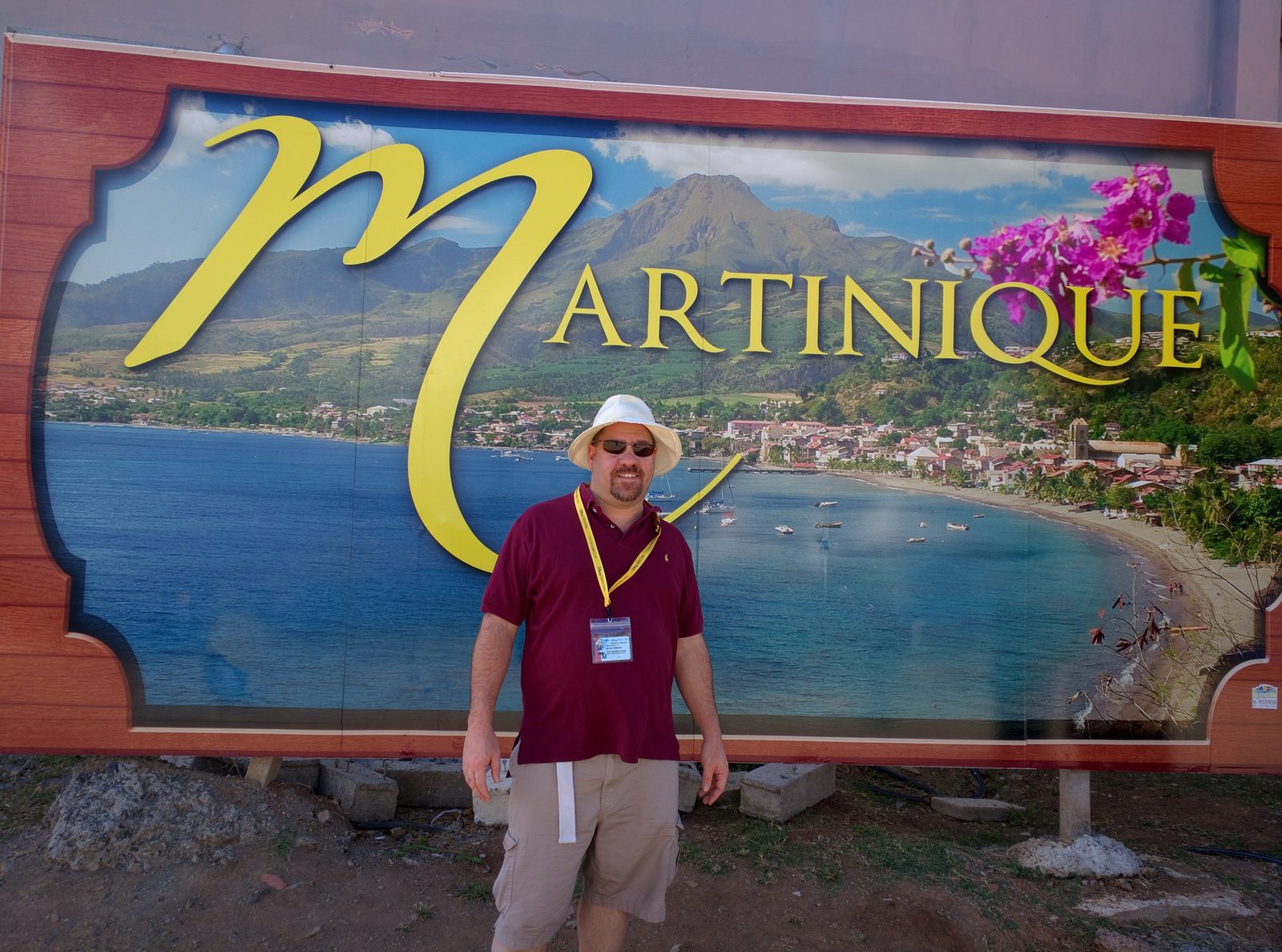 Me by the Martinique sign