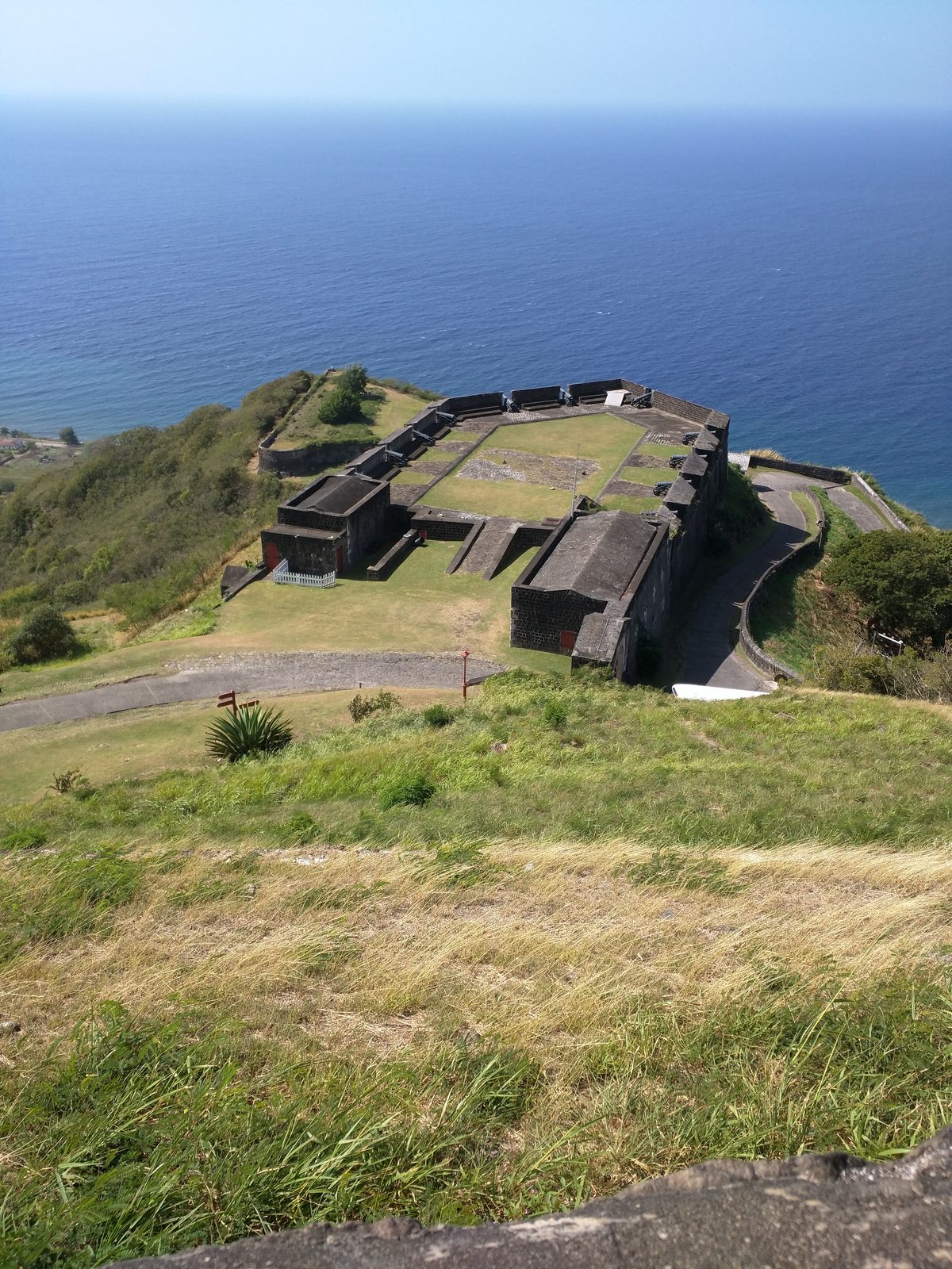 Looking down on the fort from higher up at Brimstone Hill