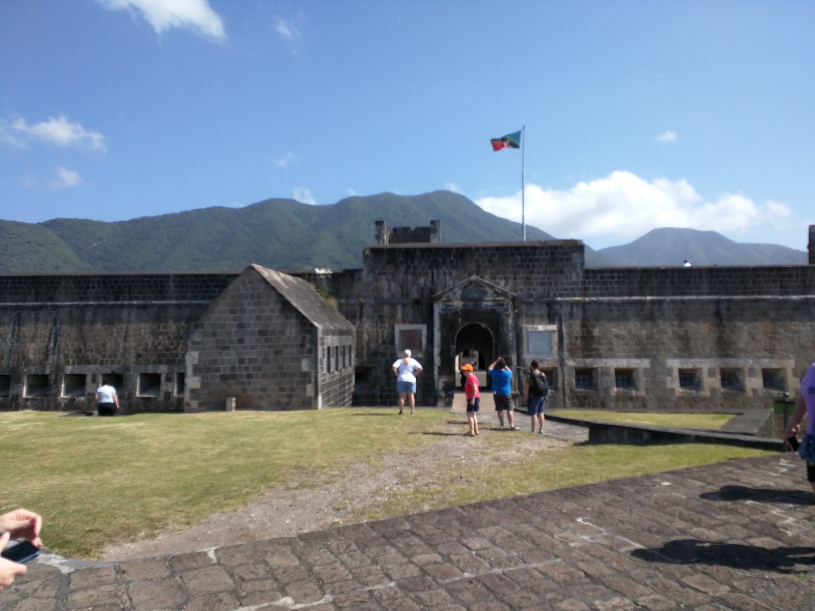 Walking up to the citadel at Brimstone Hill Fortress