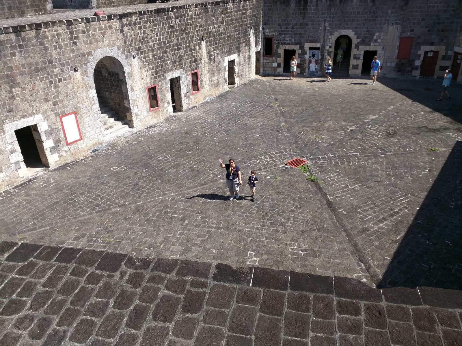 The courtyard from above at Brimstone Hill Fortress