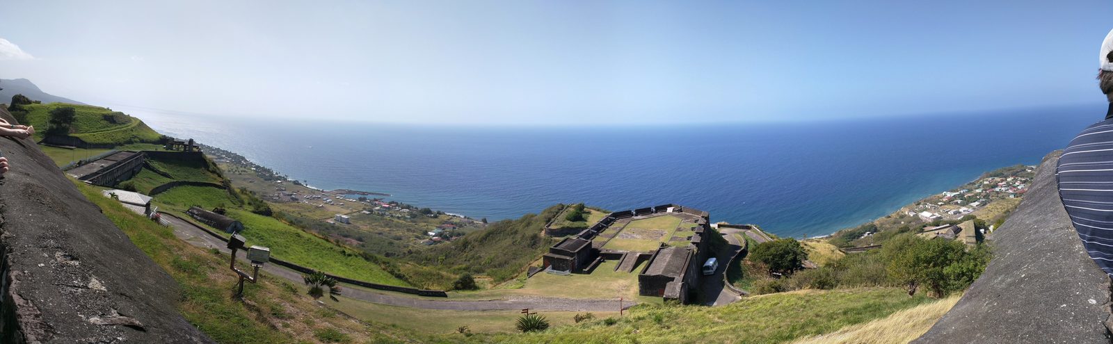 The coastline from the top of Brimstone Hill Fortress
