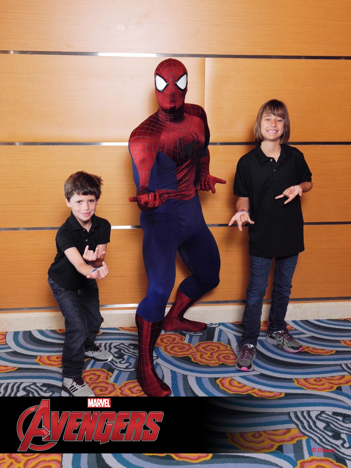 Lisa and Thomas meet Spider-Man