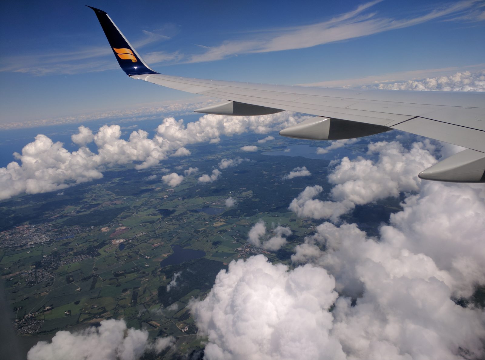 Coming in over Denmark on Icelandair