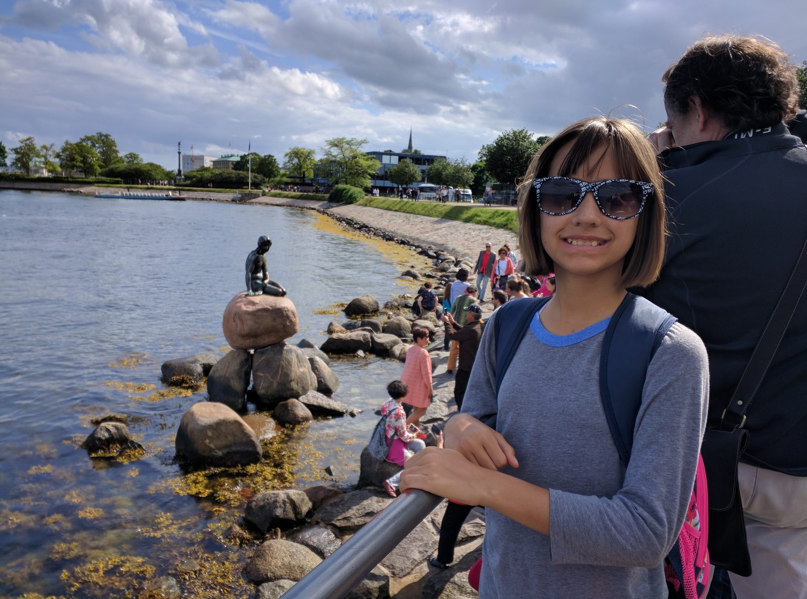 Lisa at the Little Mermaid in Copenhagen