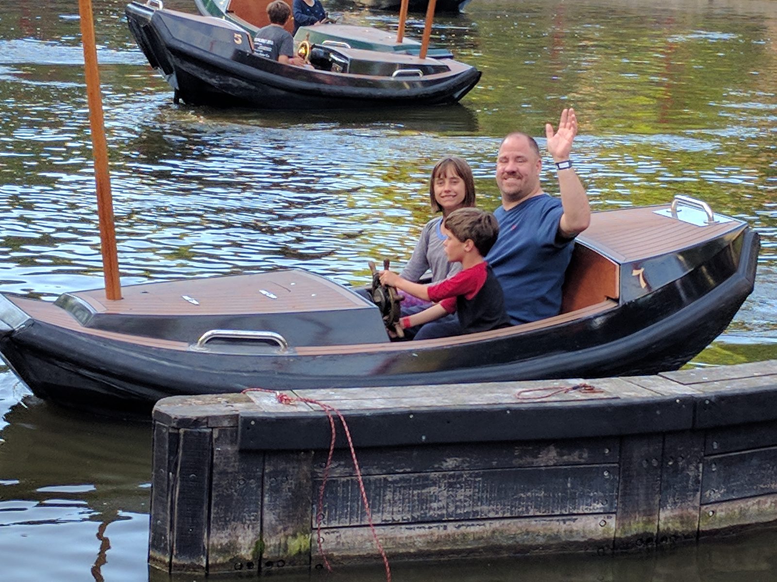 Lisa and me on a boat around the Tivoli lake
