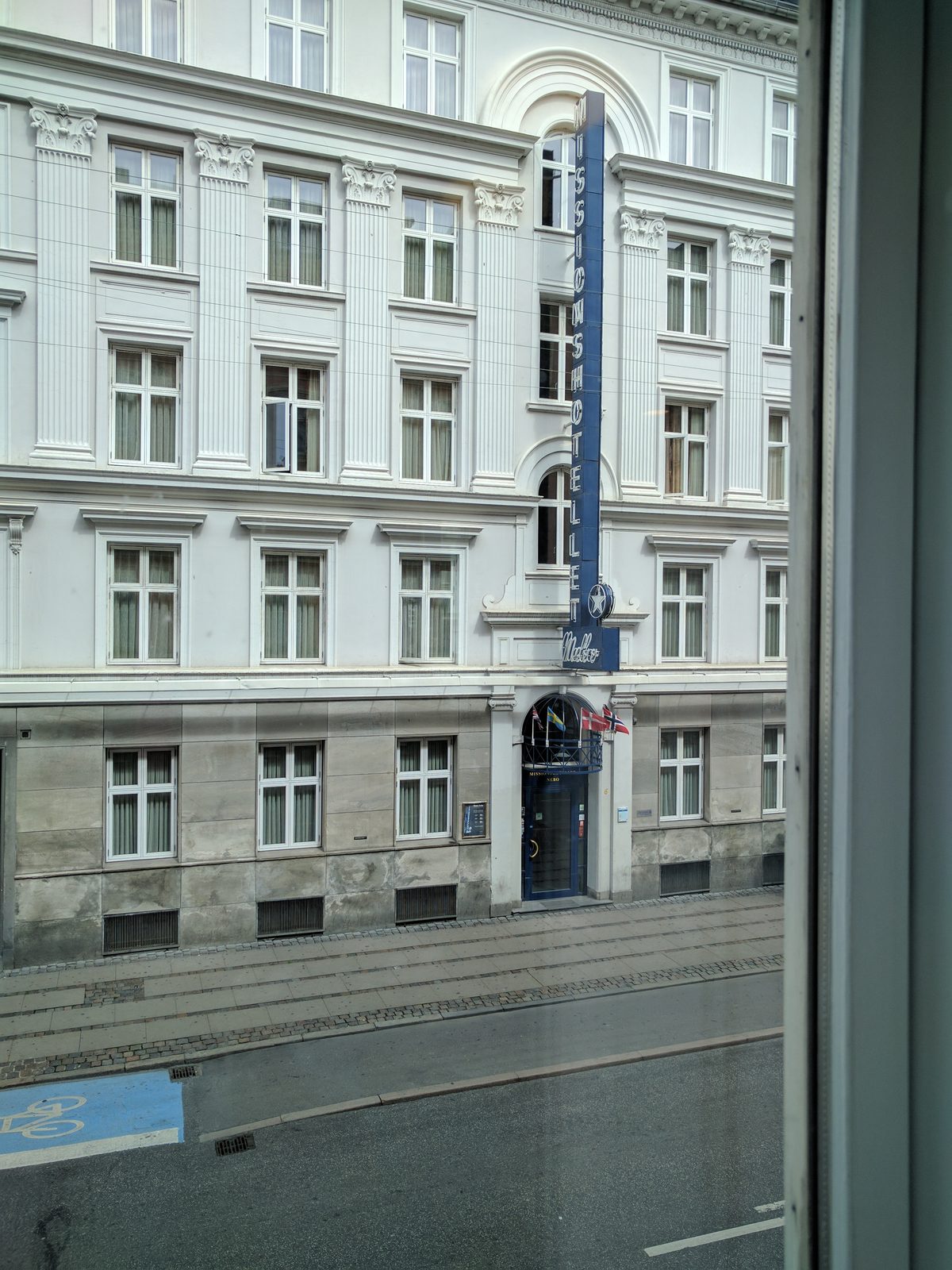 The view from our hotel window in Copenhagen