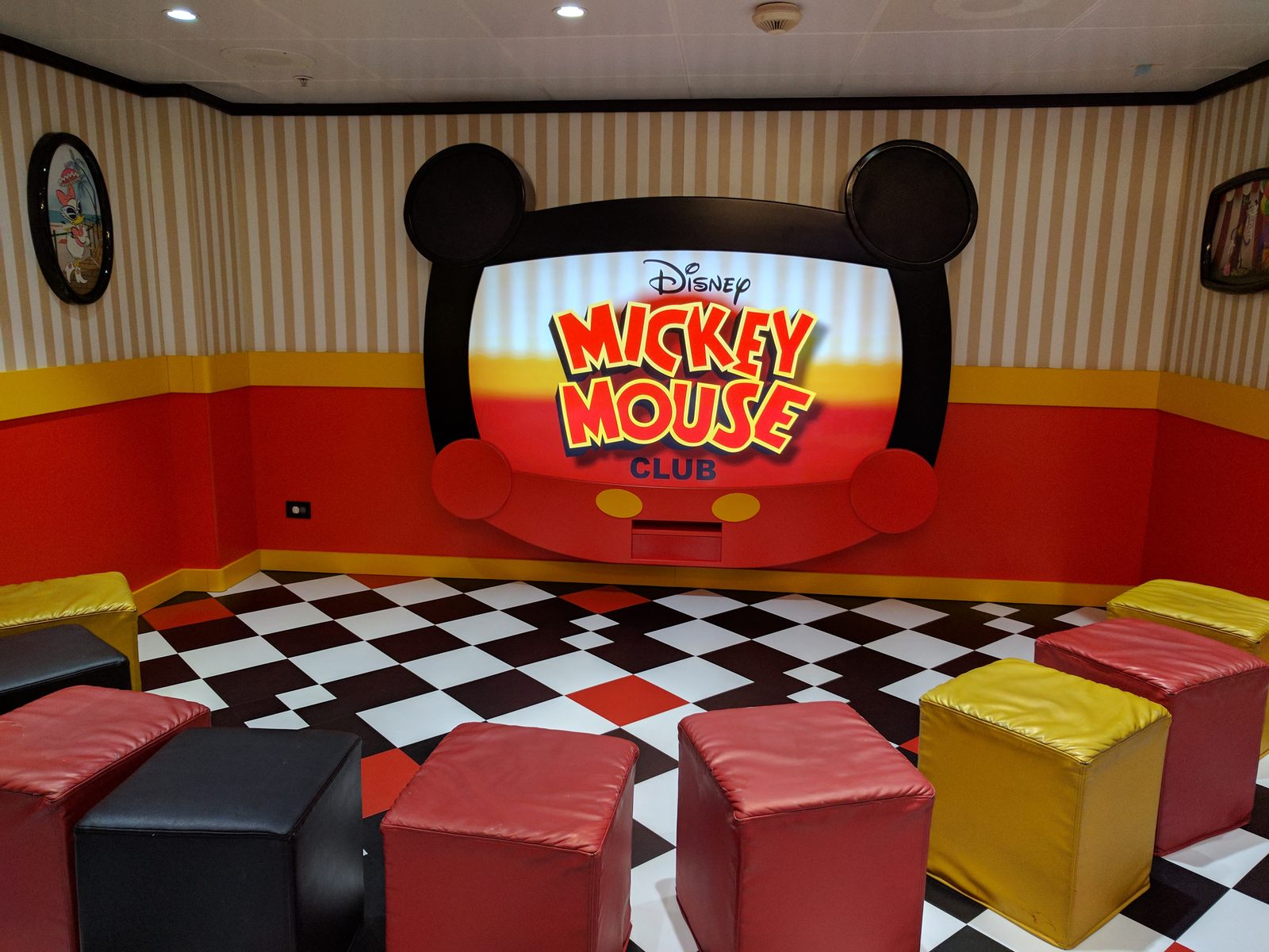 The Mickey Mouse Club room aboard the Magic
