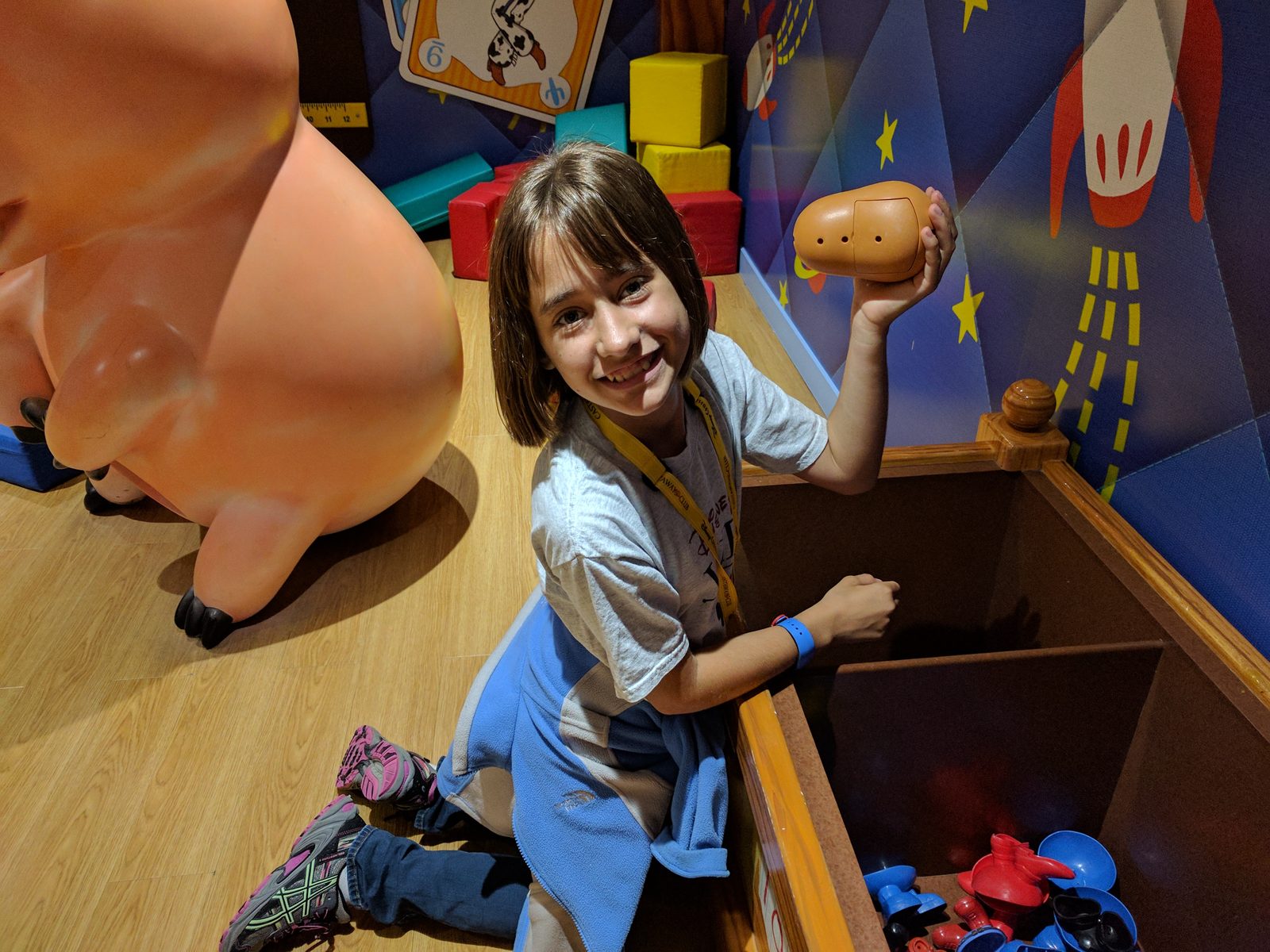 Lisa with Mr. Potato Head in Andy's Room