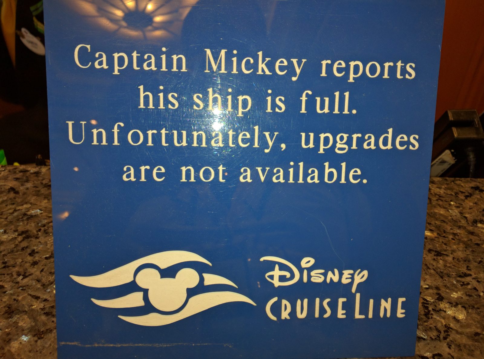 Captain Mickey reports his ship is full