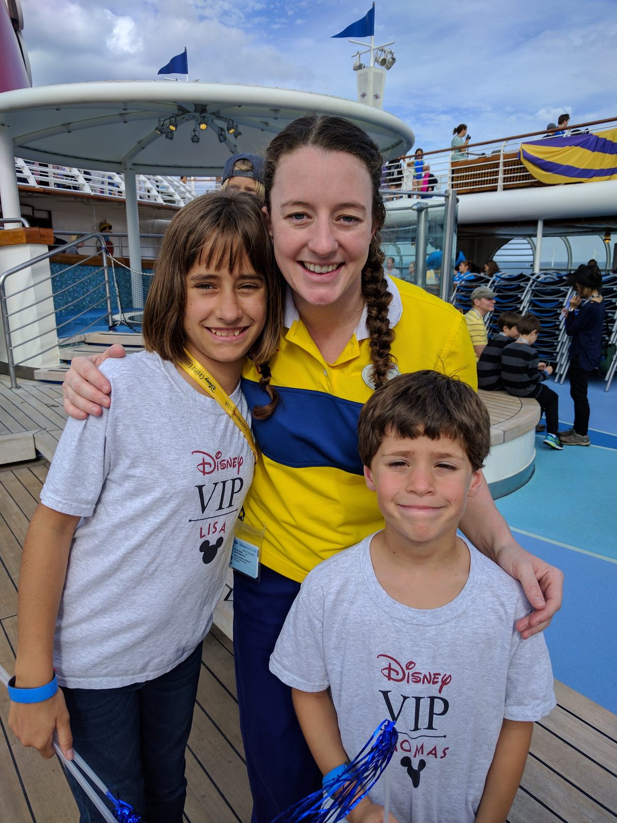 Lisa and Thomas with Jordan, one of Lisa's favorite counselors