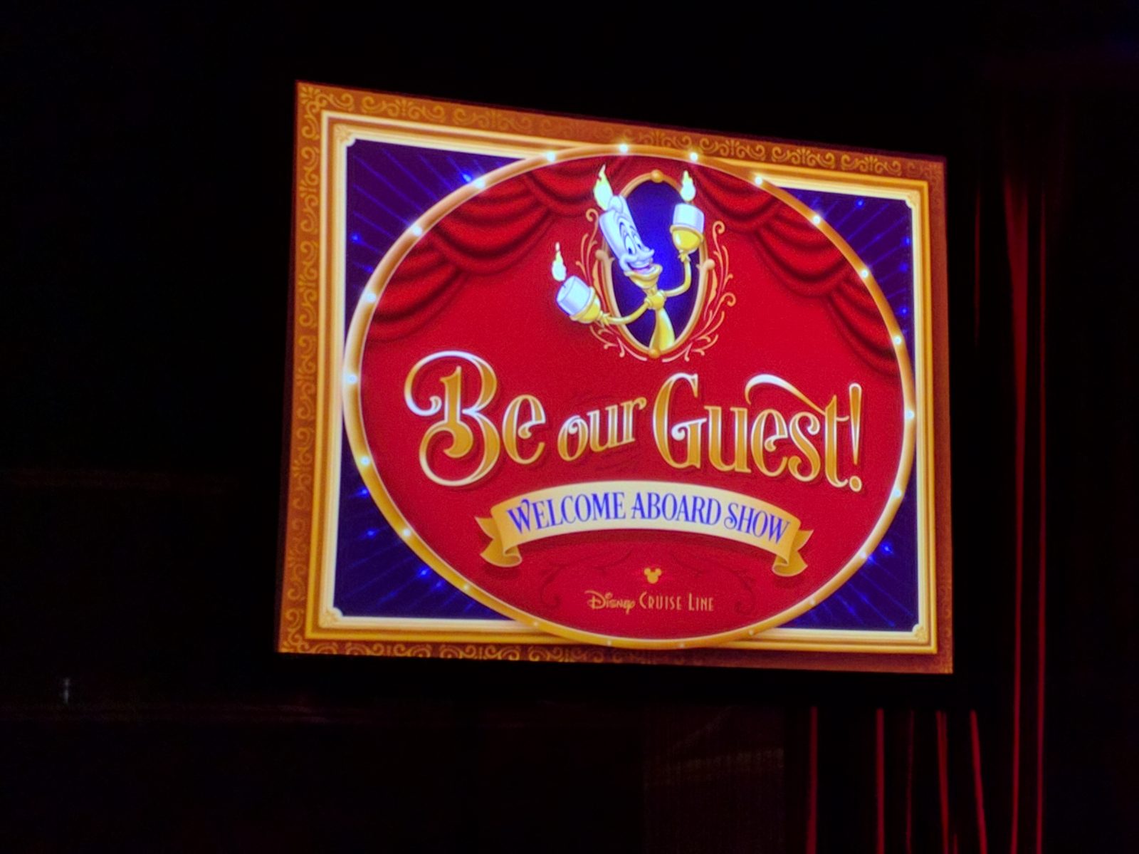 The Be Our Guest welcome aboard show on the Magic