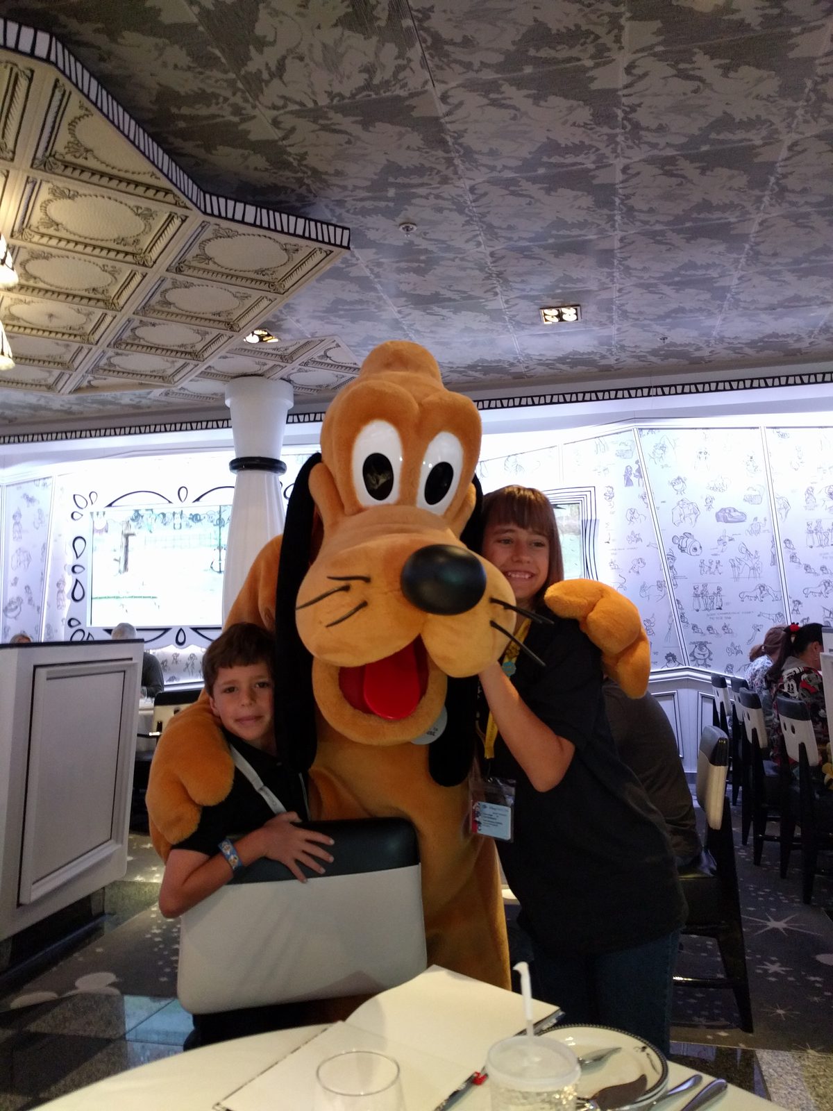Pluto stops by our character breakfast table