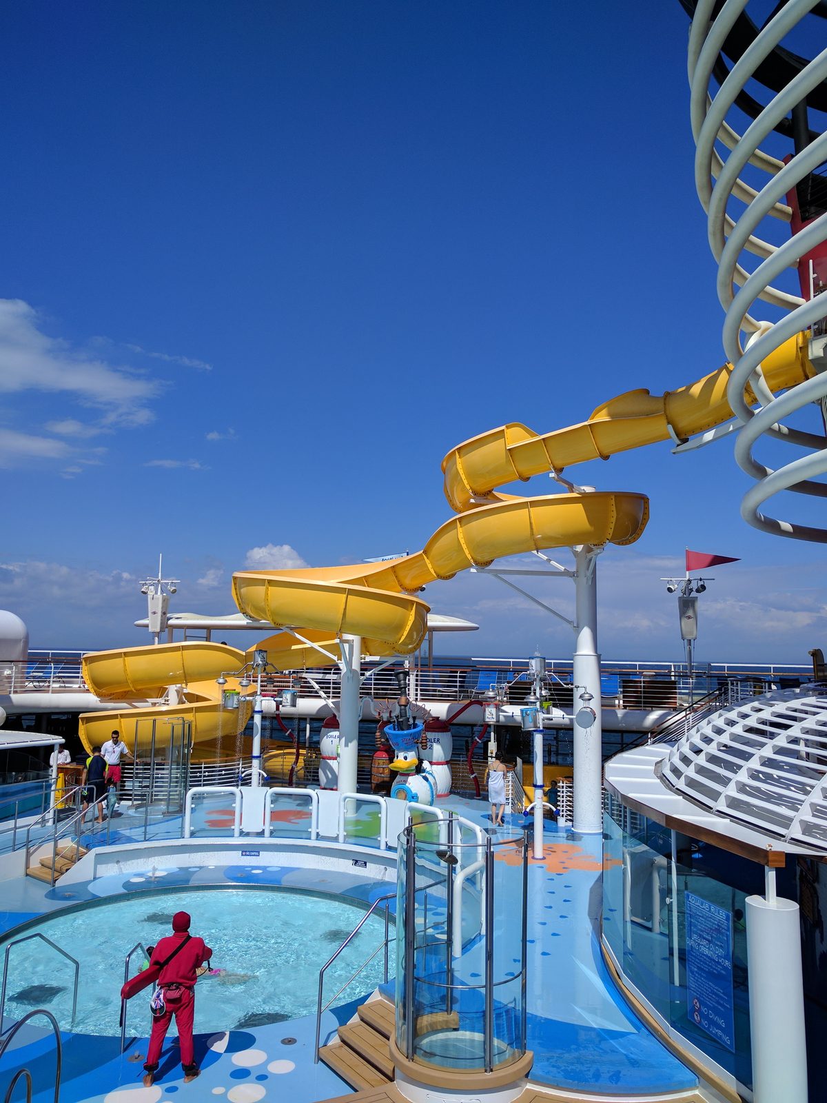 The Twist 'n' Spout slide on the Disney Magic