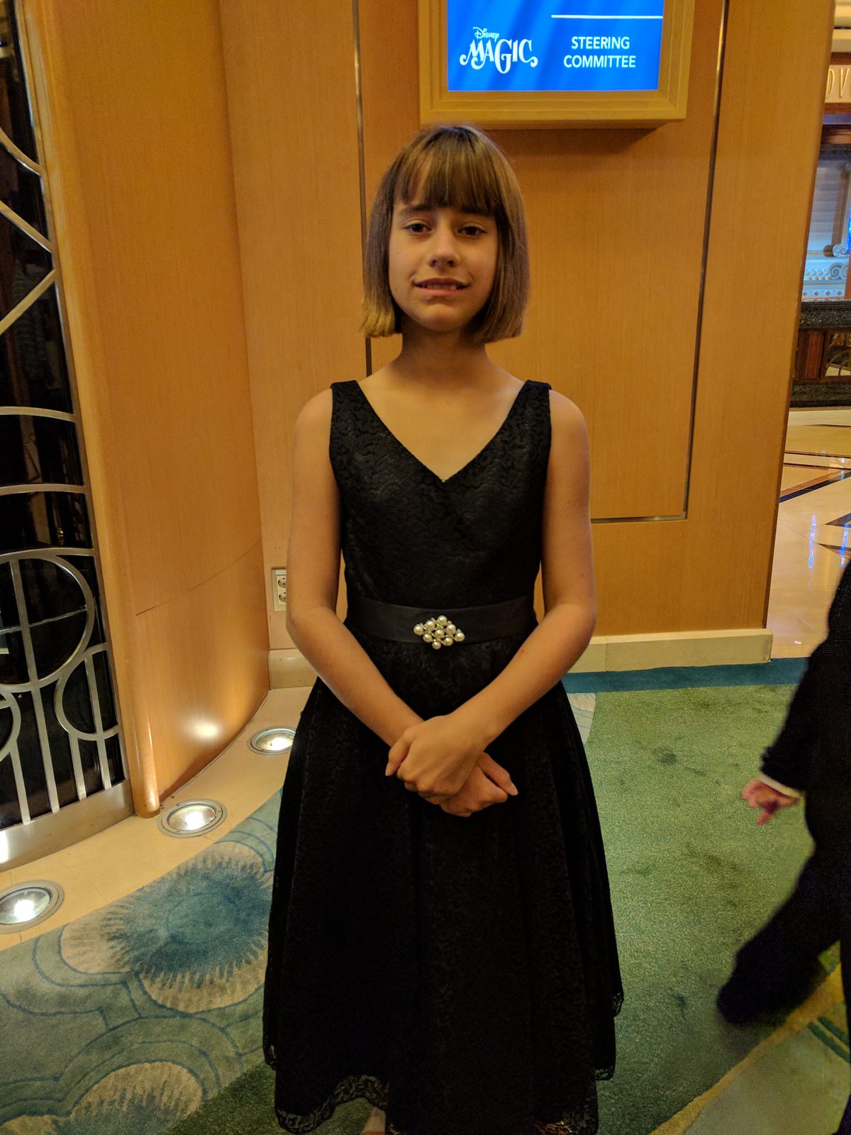 Lisa dressed up for formal night on the Magic