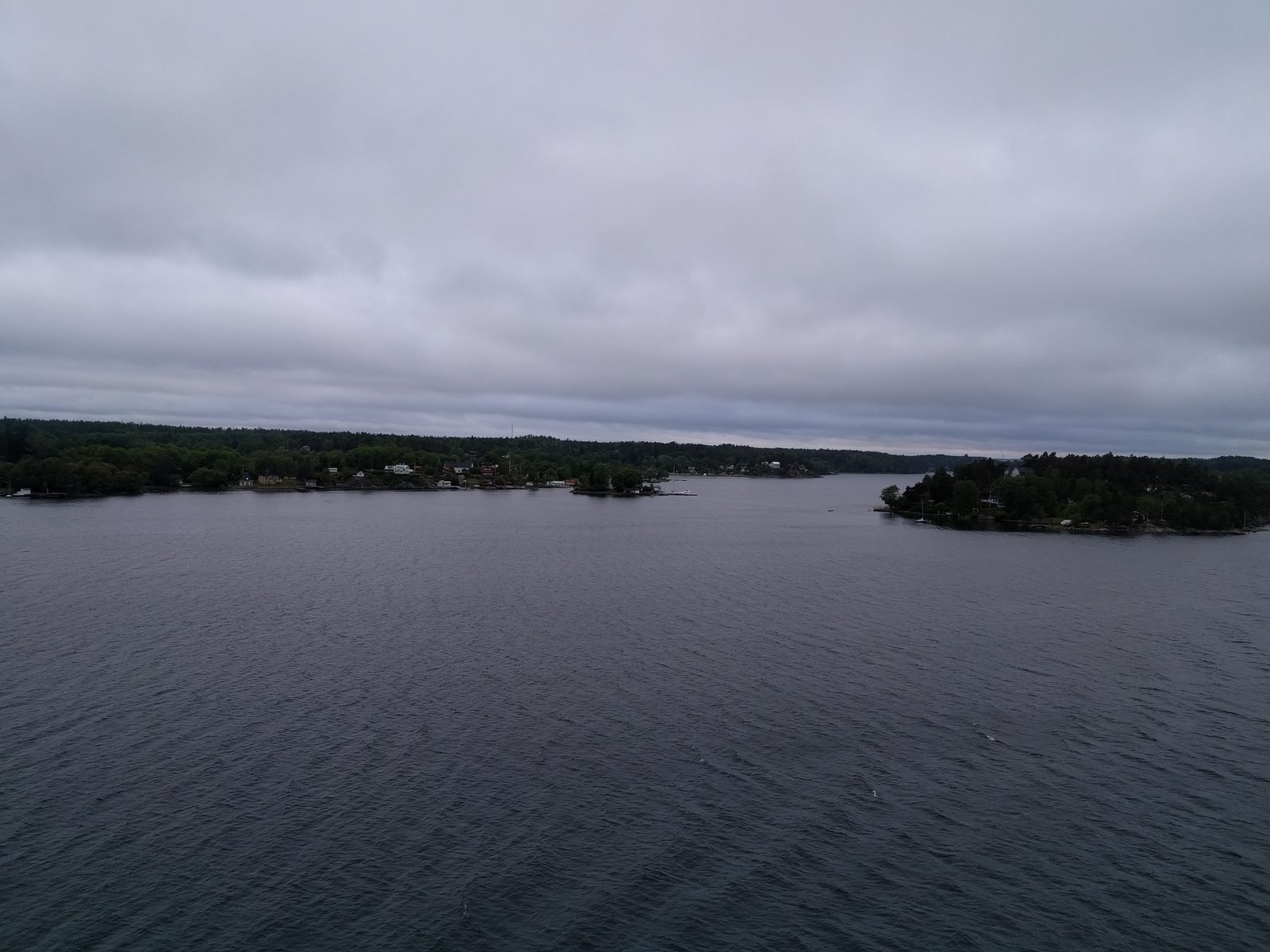 Stockholm archipelago from the ship in the morning