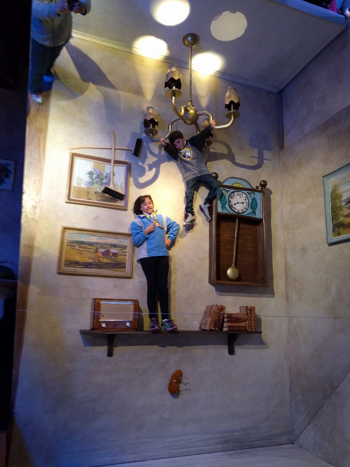 Lisa in the storybook playhouse at Junibacken