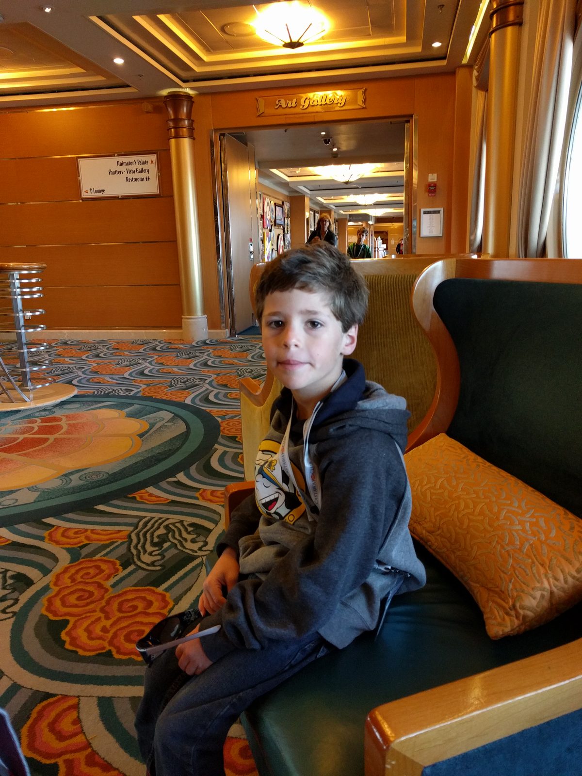 Thomas waiting for our Helsinki port adventure