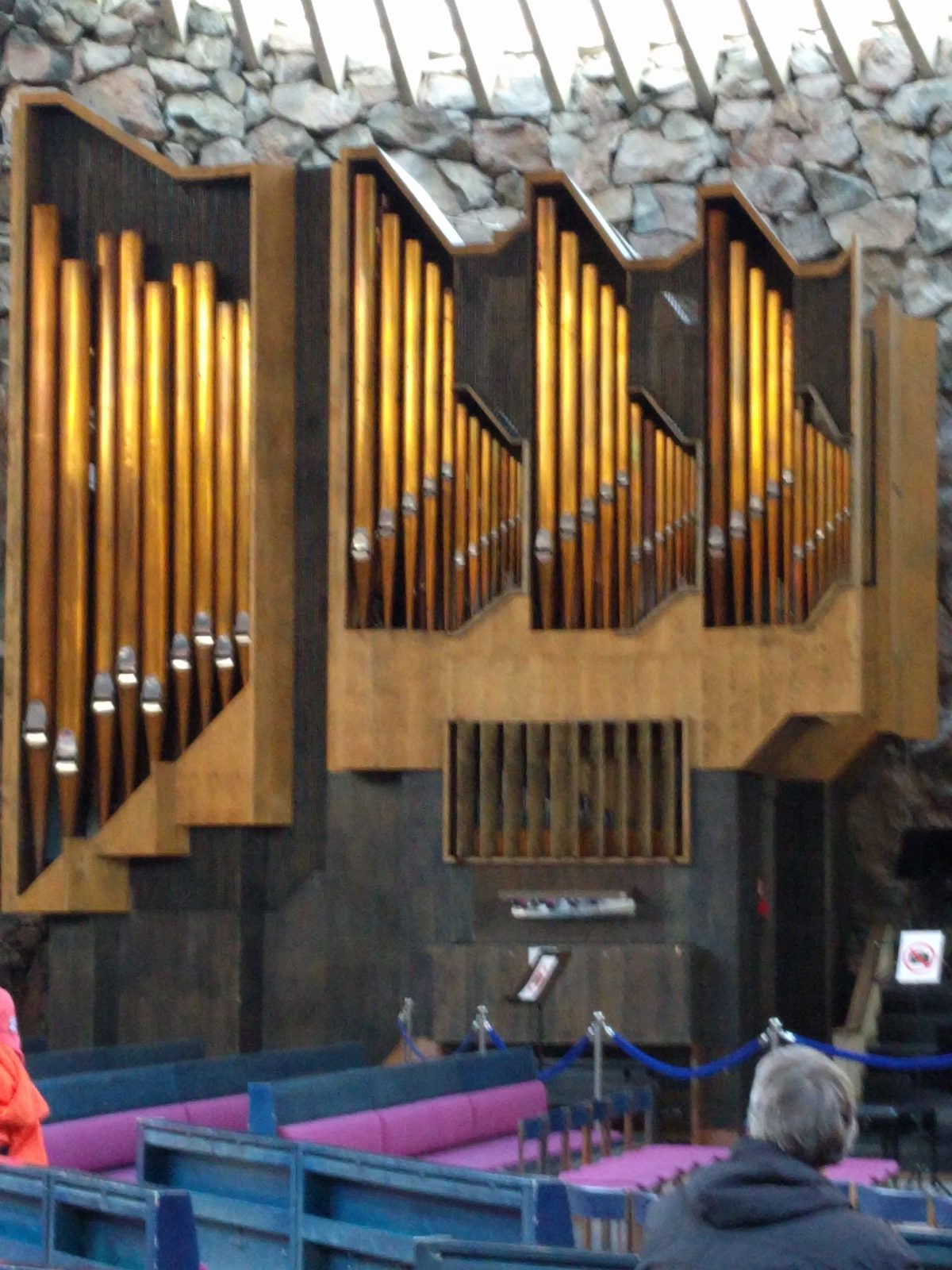 The pipe organ in the Rock Church