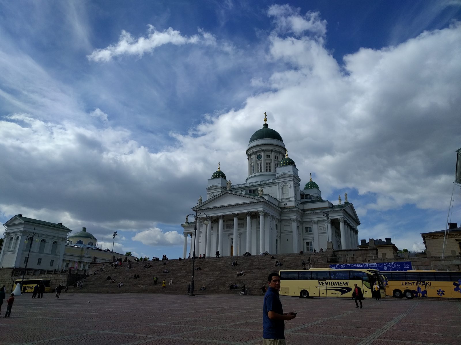 Helsinki Cathedral above Senate Square