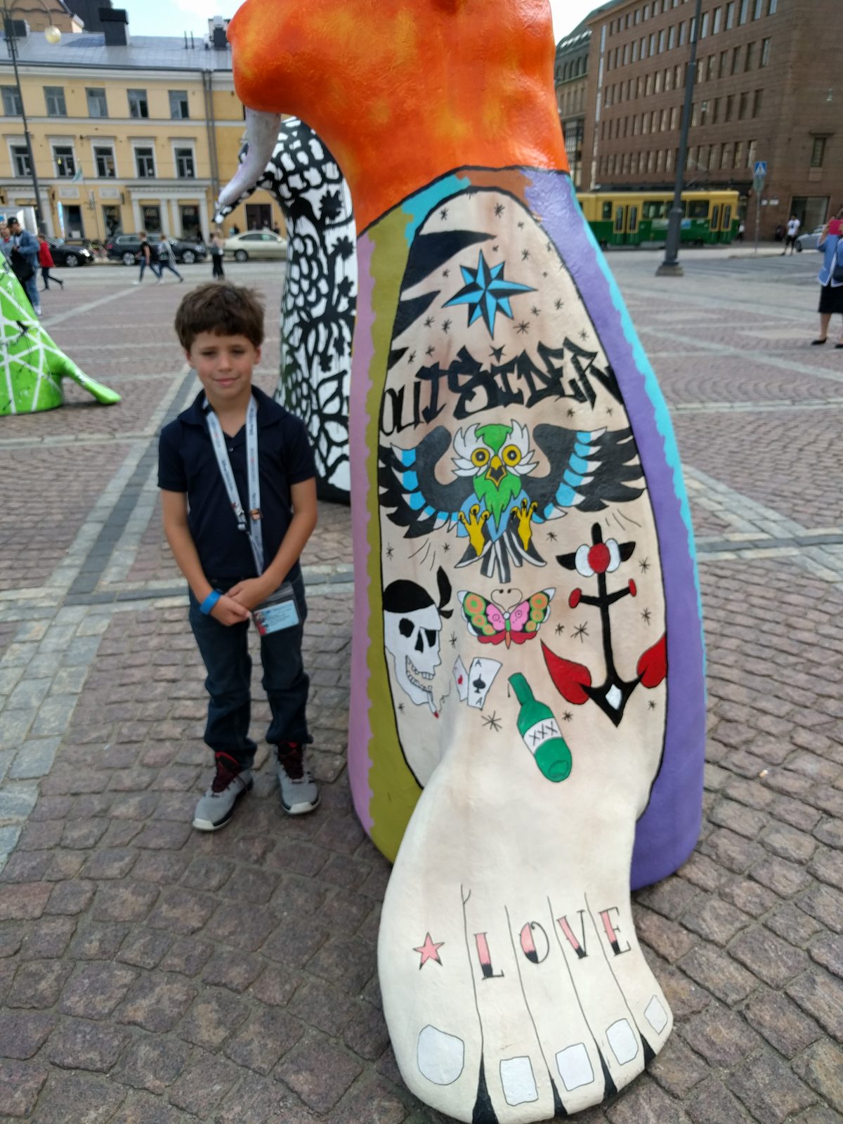 Thomas by the tattoo seal on Senate Square