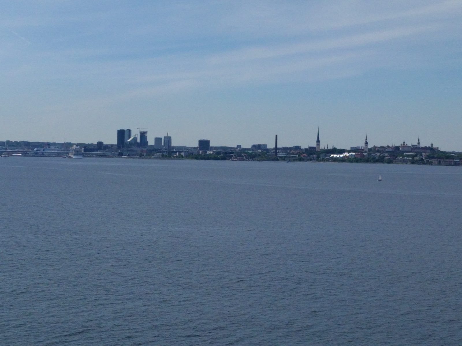 First view of Tallinn from the ship