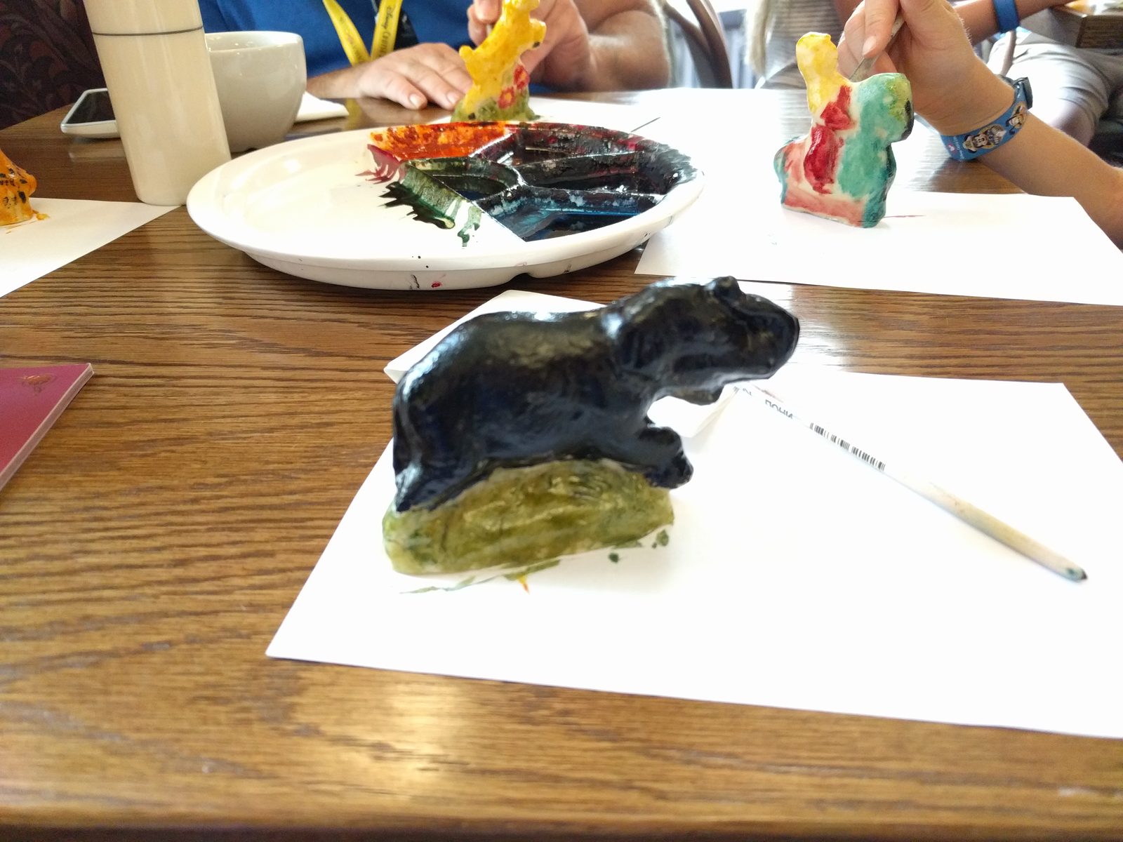 Painted marzipan figures on the table in Tallinn